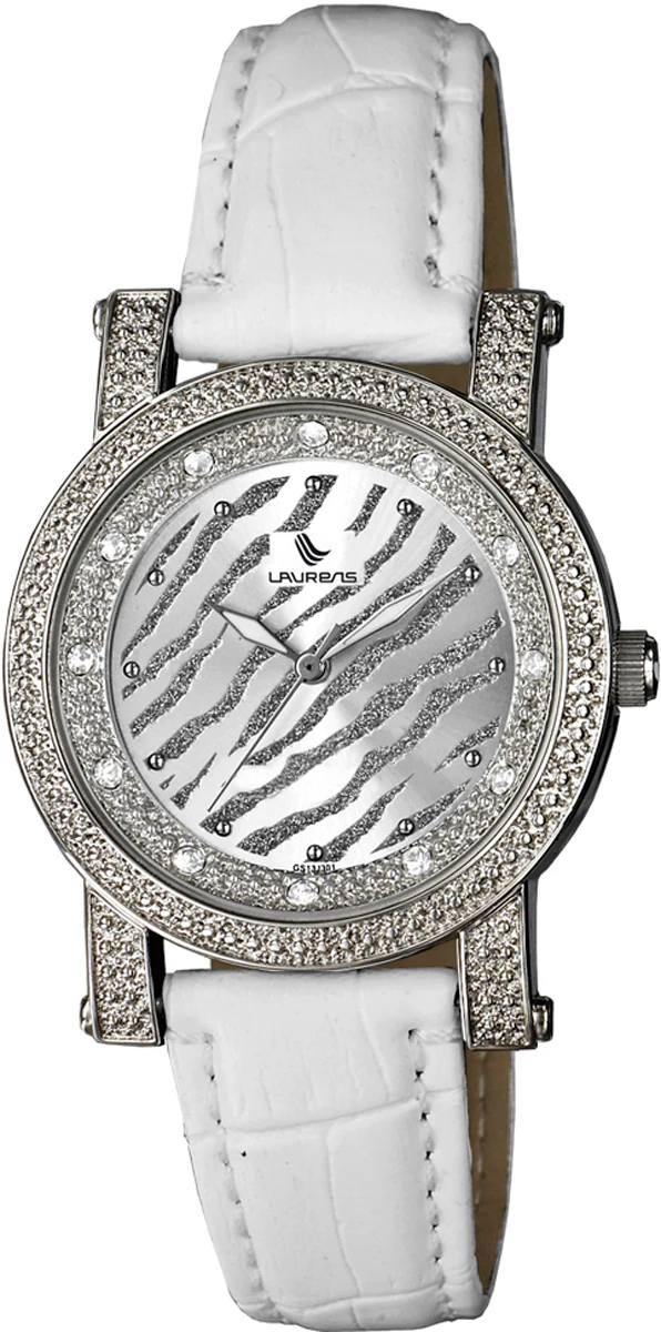 Silver/Gray Silver/Gray, White Leather | Silver Dial