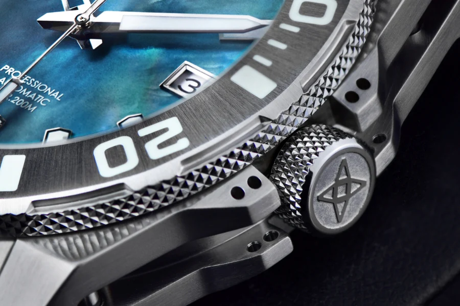 Silverjet AM/PM NH37 Automatic Black Mother of Peal Dial | Black Mother of Pearl Dial - Image 4
