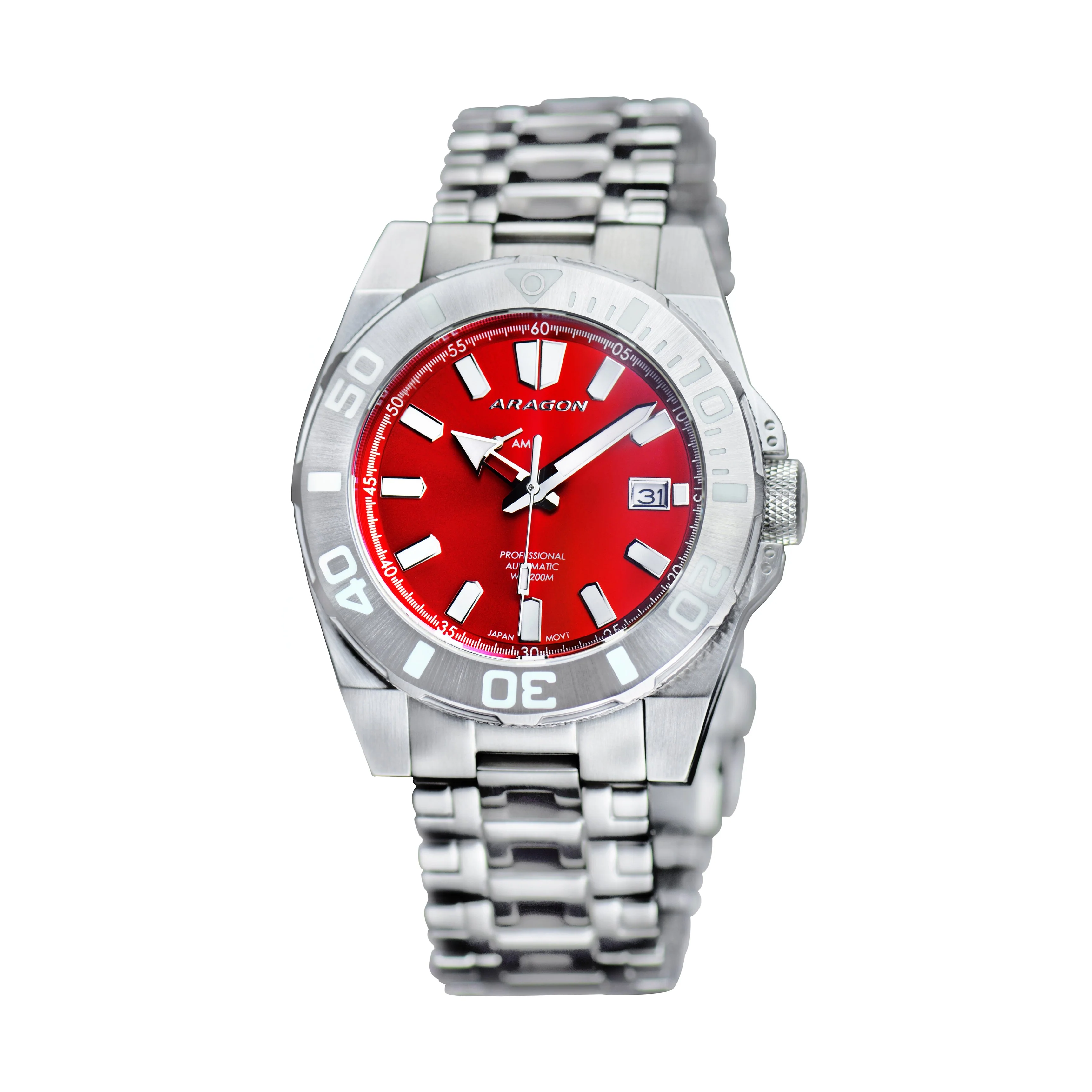 Silverjet AM/PM NH37 Automatic Red Dial | Red Dial - Image 5