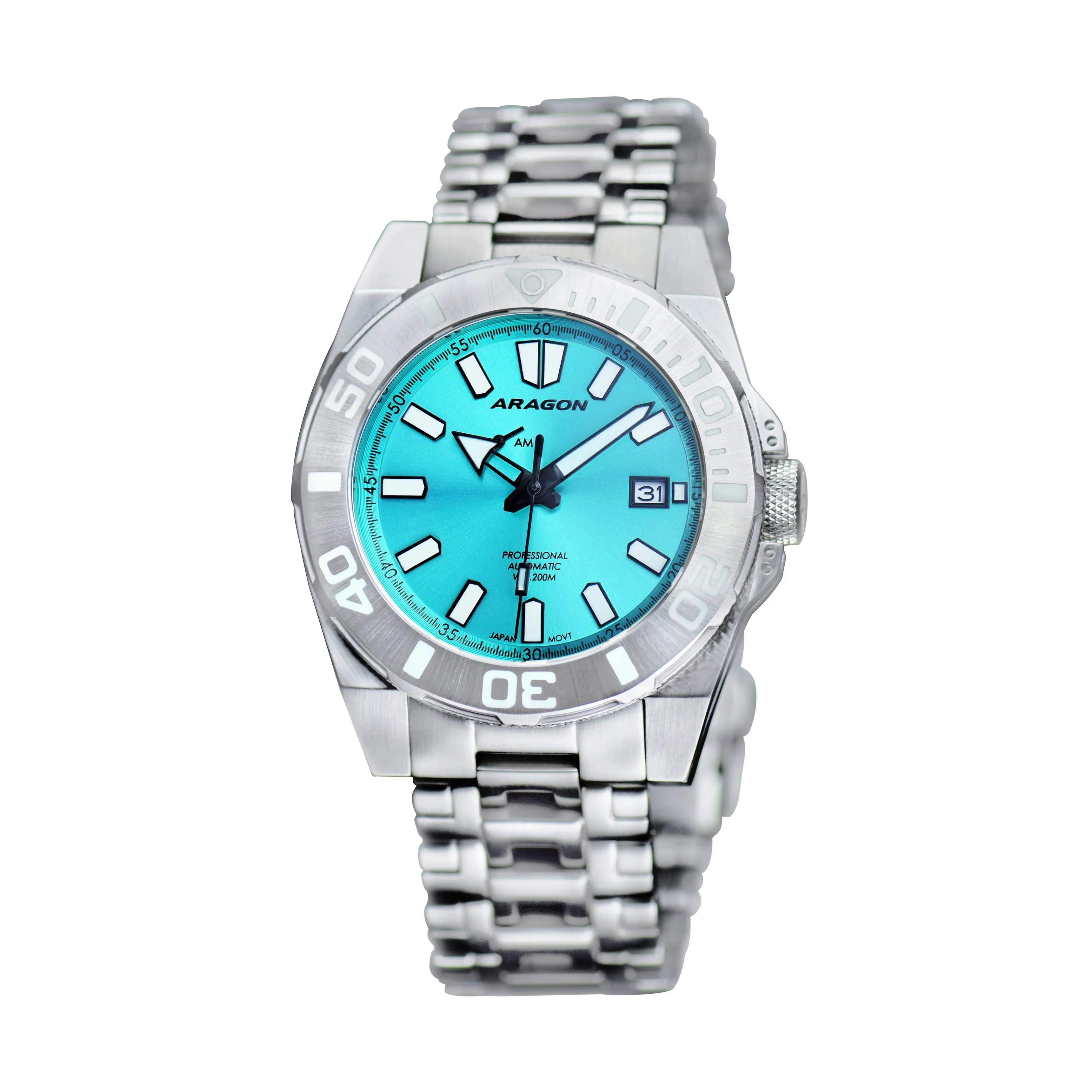 Silverjet AM/PM NH37 Automatic Teal Dial | Teal Dial - Image 5