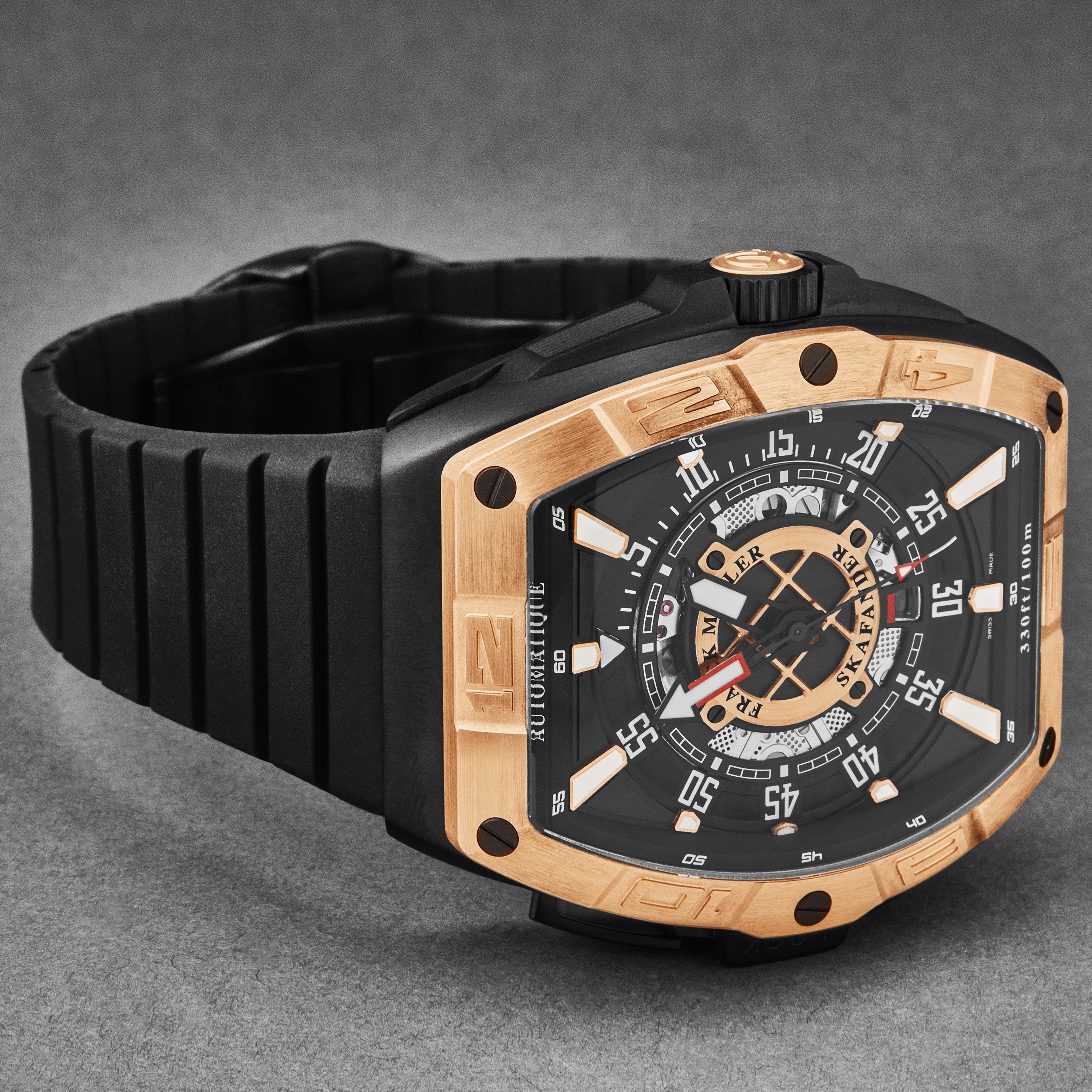 SkaFander 46SCSKFBLKBKGD1 / Black, Openworked | Black Dial - Image 2