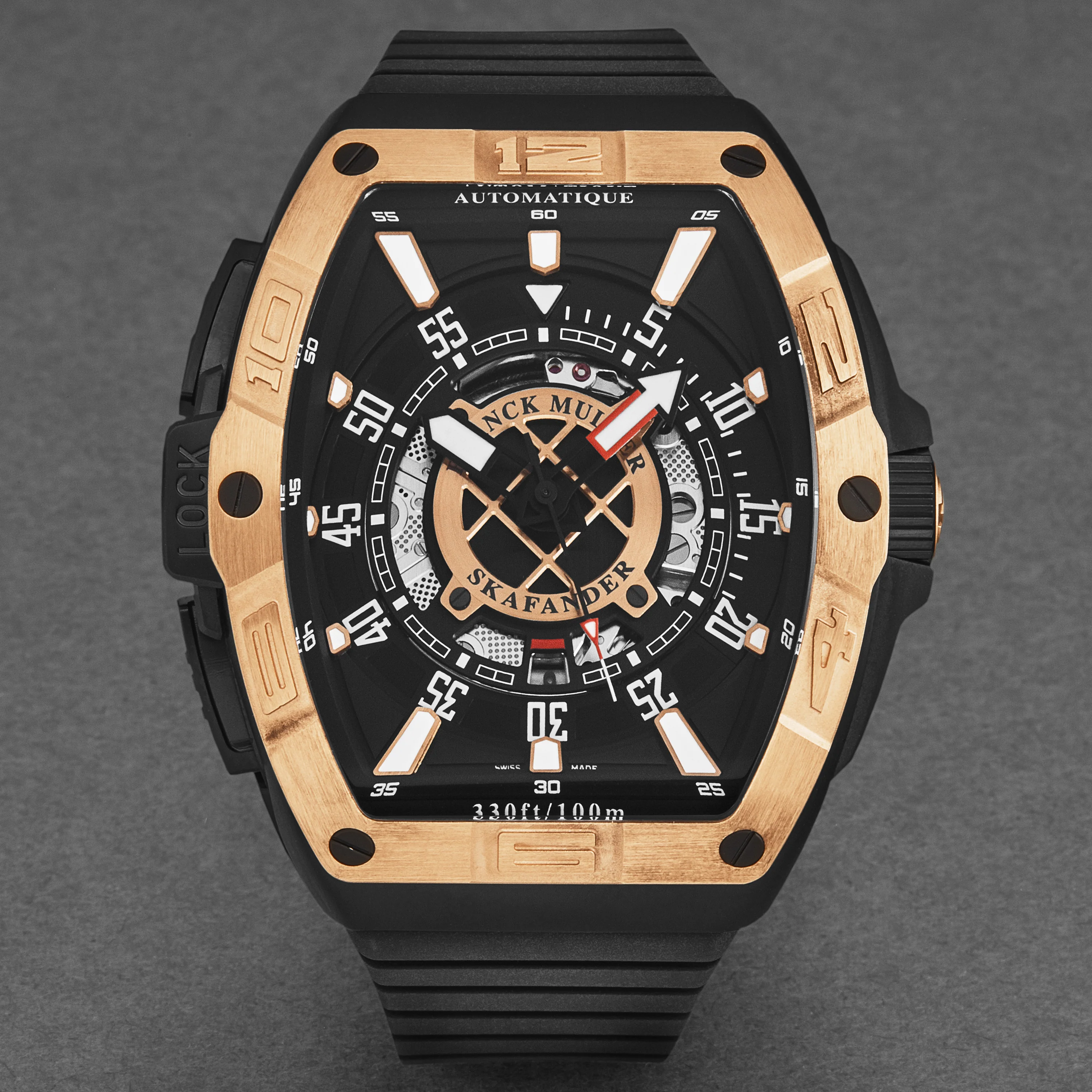 SkaFander 46SCSKFBLKBKGD1 / Black, Openworked | Black Dial - Image 4