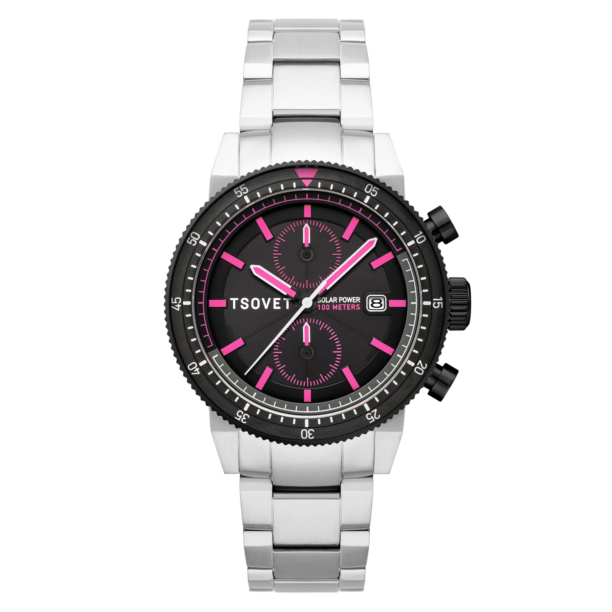 SLR FW42 Solar Powered Chronograph Black & Purple / Stainless Steel | Black Dial