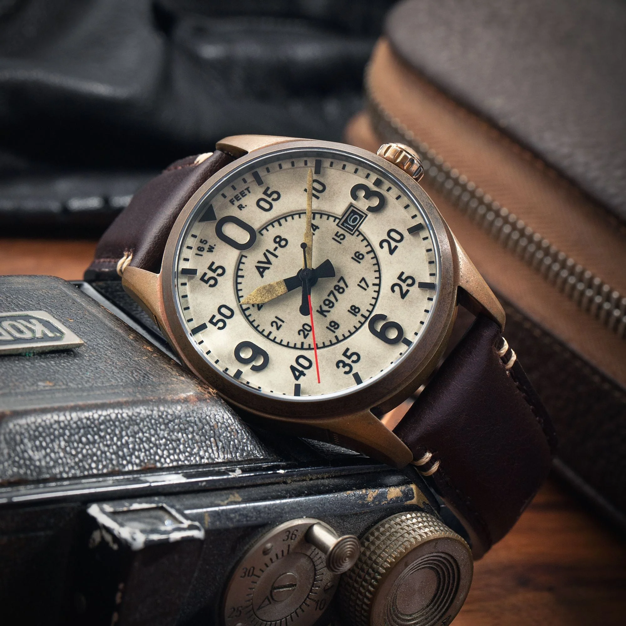 Smith Automatic Gray / Brown Leather | Gray Dial - Image 3