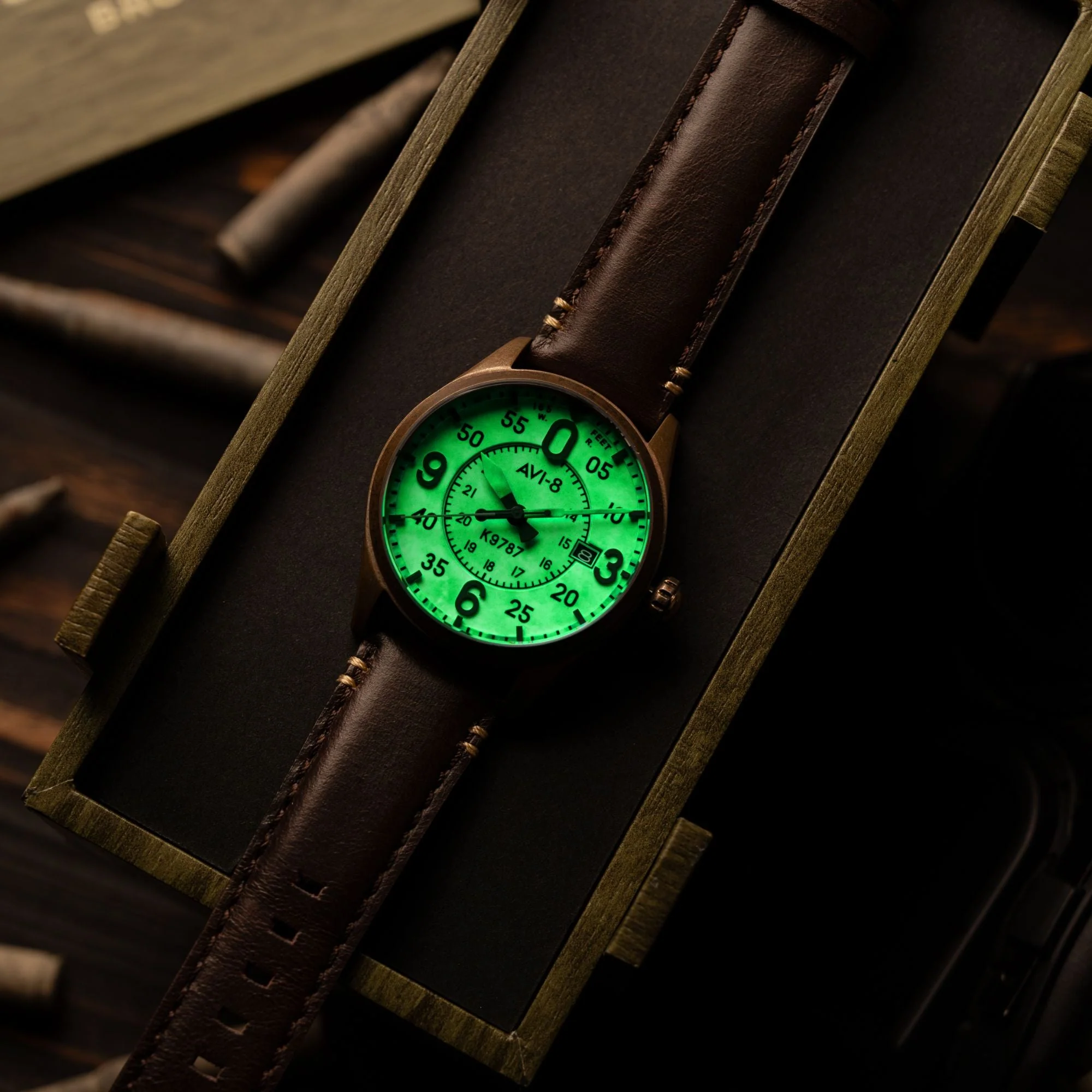 Smith Automatic Gray / Brown Leather | Gray Dial - Image 4