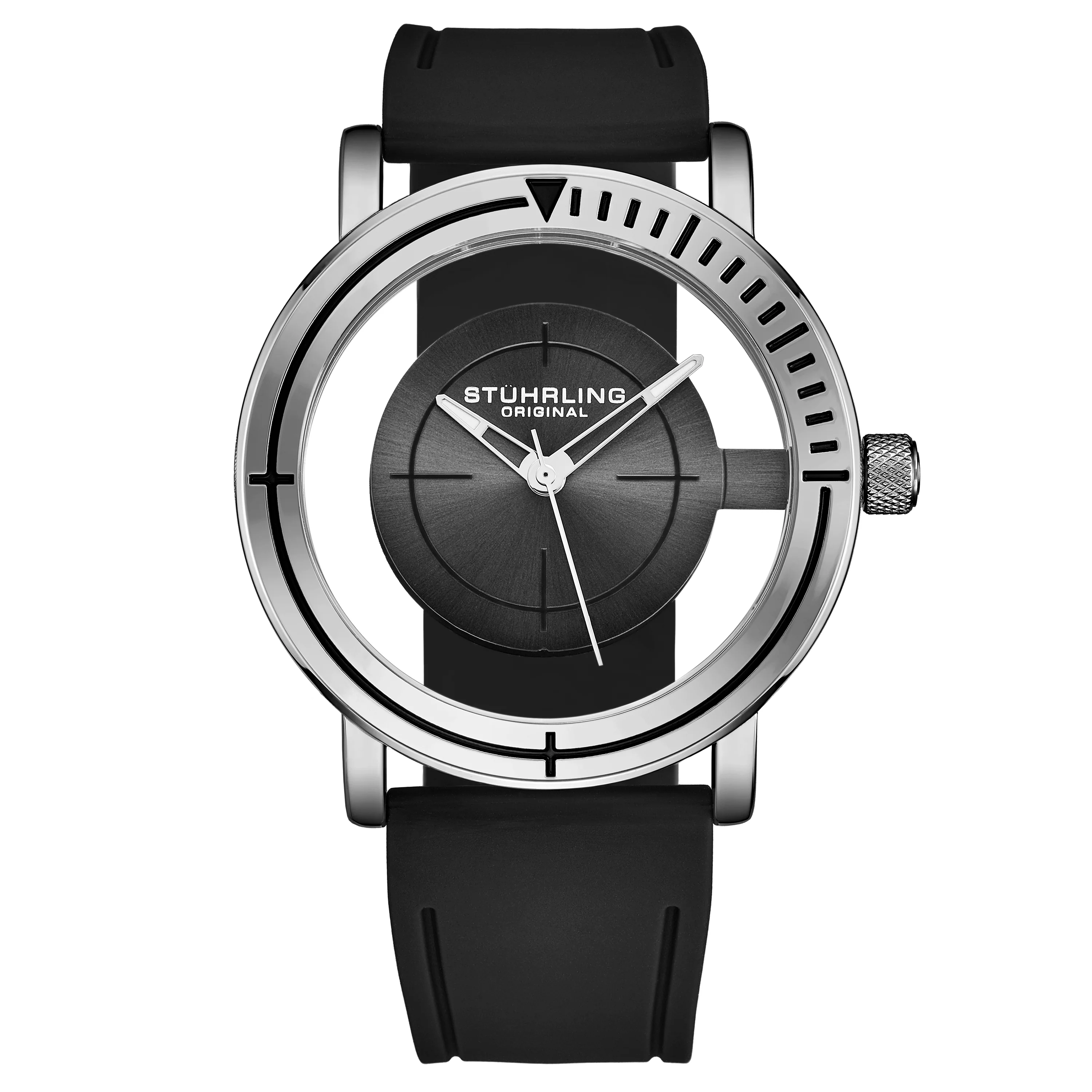 Sniper Quartz 40mm Classic Aviator Black/Rubber | Gray Dial