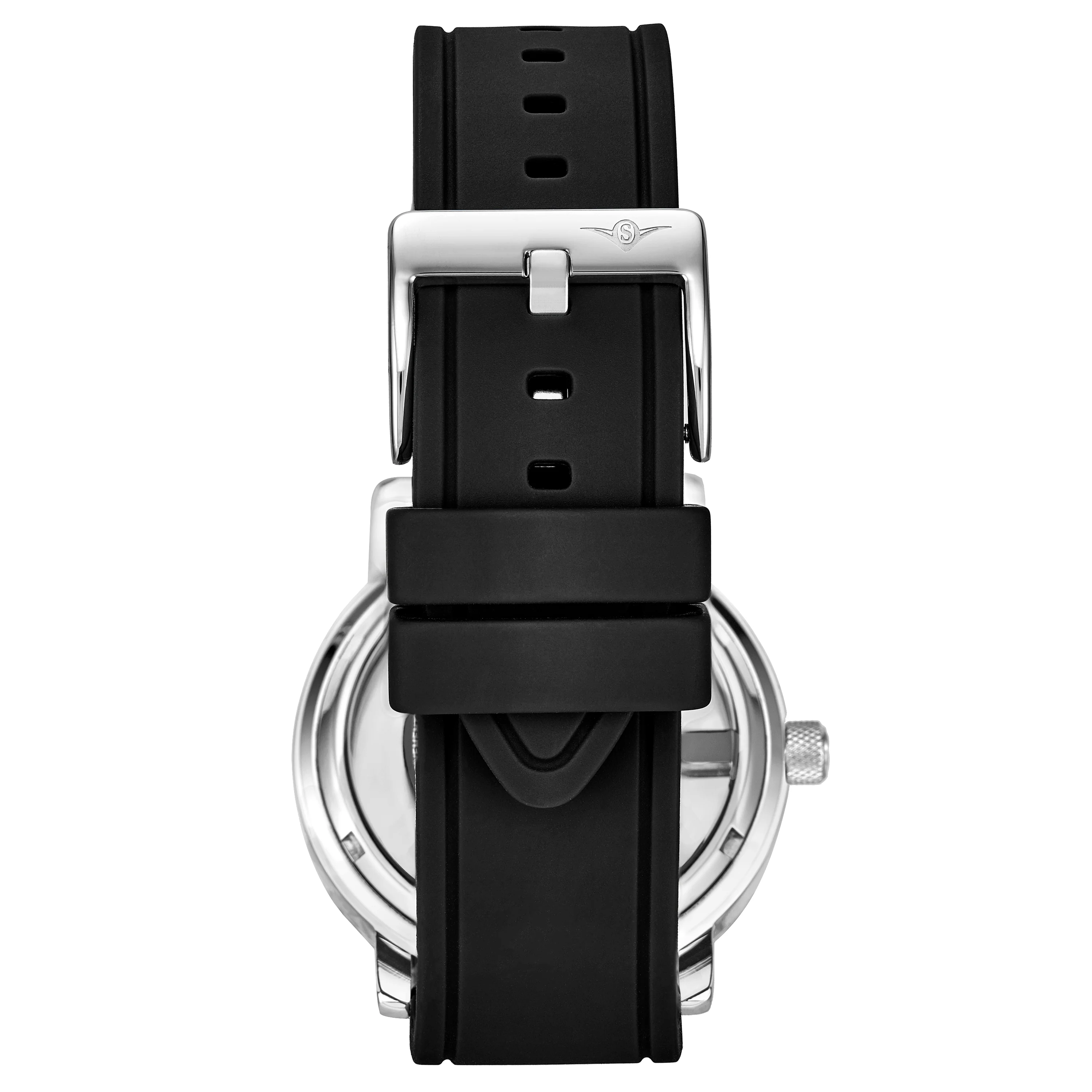 Sniper Quartz 40mm Classic Aviator Black/Rubber | Gray Dial - Image 2