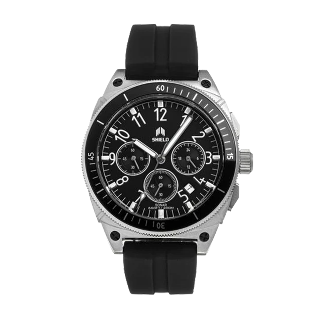 Sonar with Date Black/Silver | Black Dial