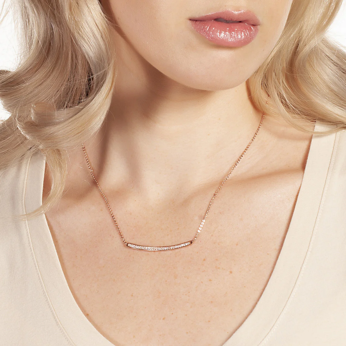 Sophia Bar Necklace 18k Rose Gold - Image 2