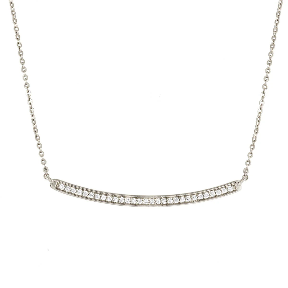 Sophia Bar Necklace 18k White Gold
