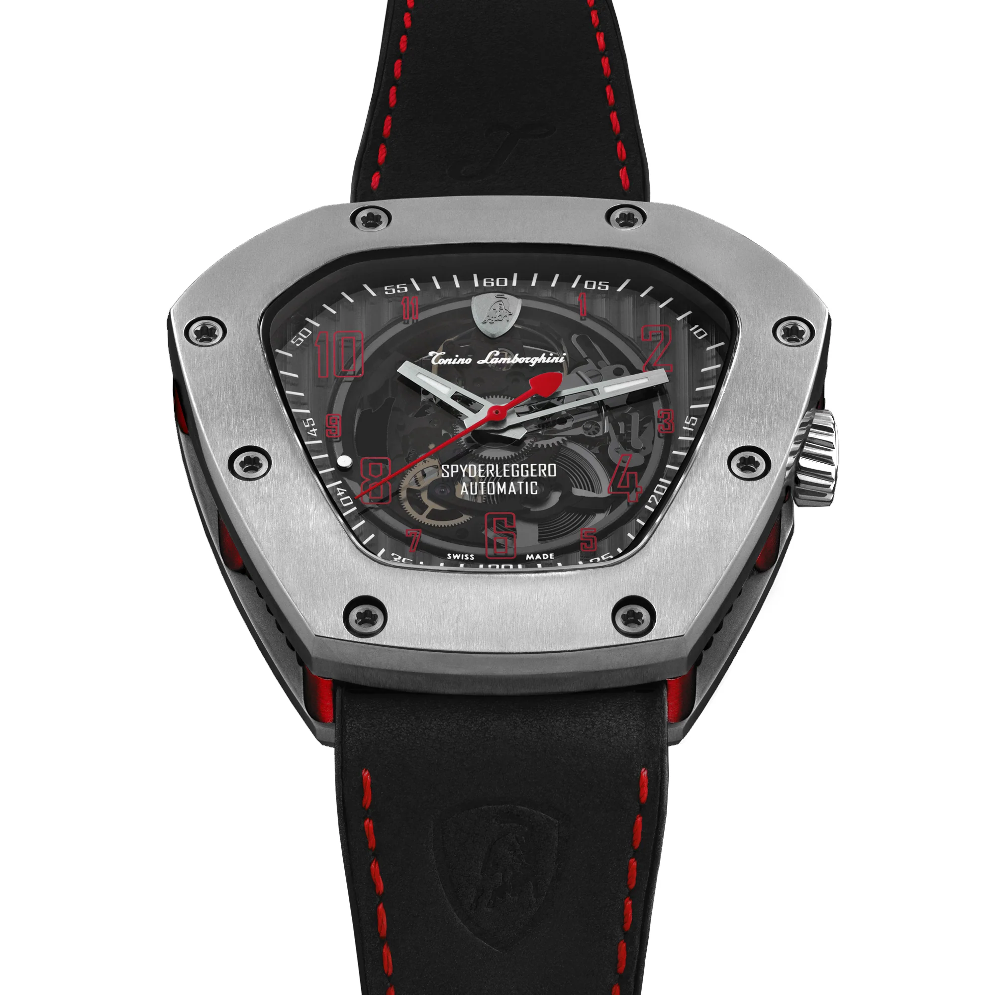 Spyderleggero Skeleton TITANIUM / RED (Extended Ship Time from Switzerland) Black Dial - Image 4
