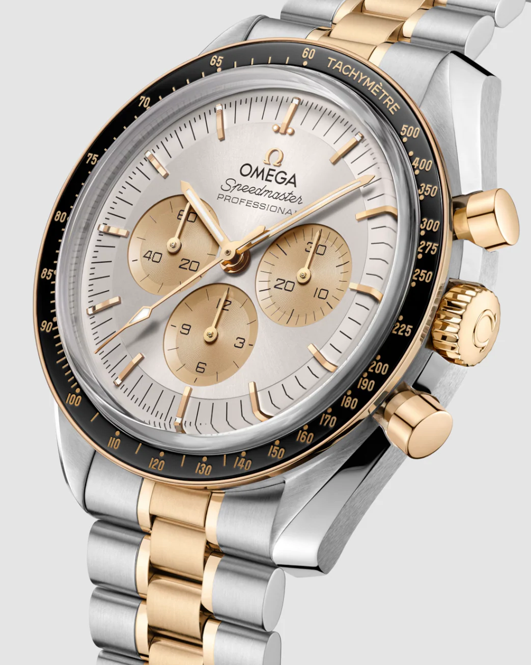 Speedmaster Moonwatch Professional Moonshine gold on steel | Silver Dial - Image 4