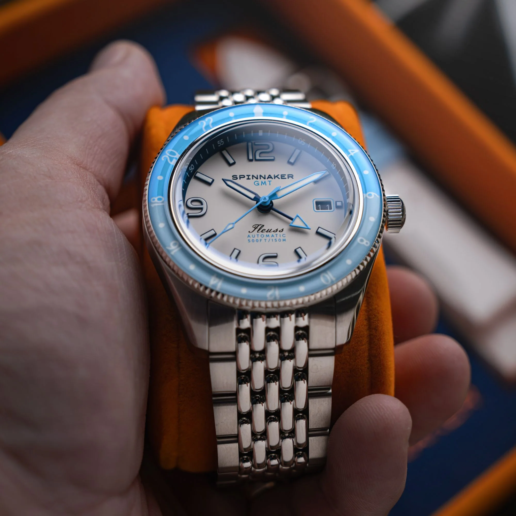 Spinnaker Fleuss GMT Automatic White / Stainless Steel | White Dial - Image 2