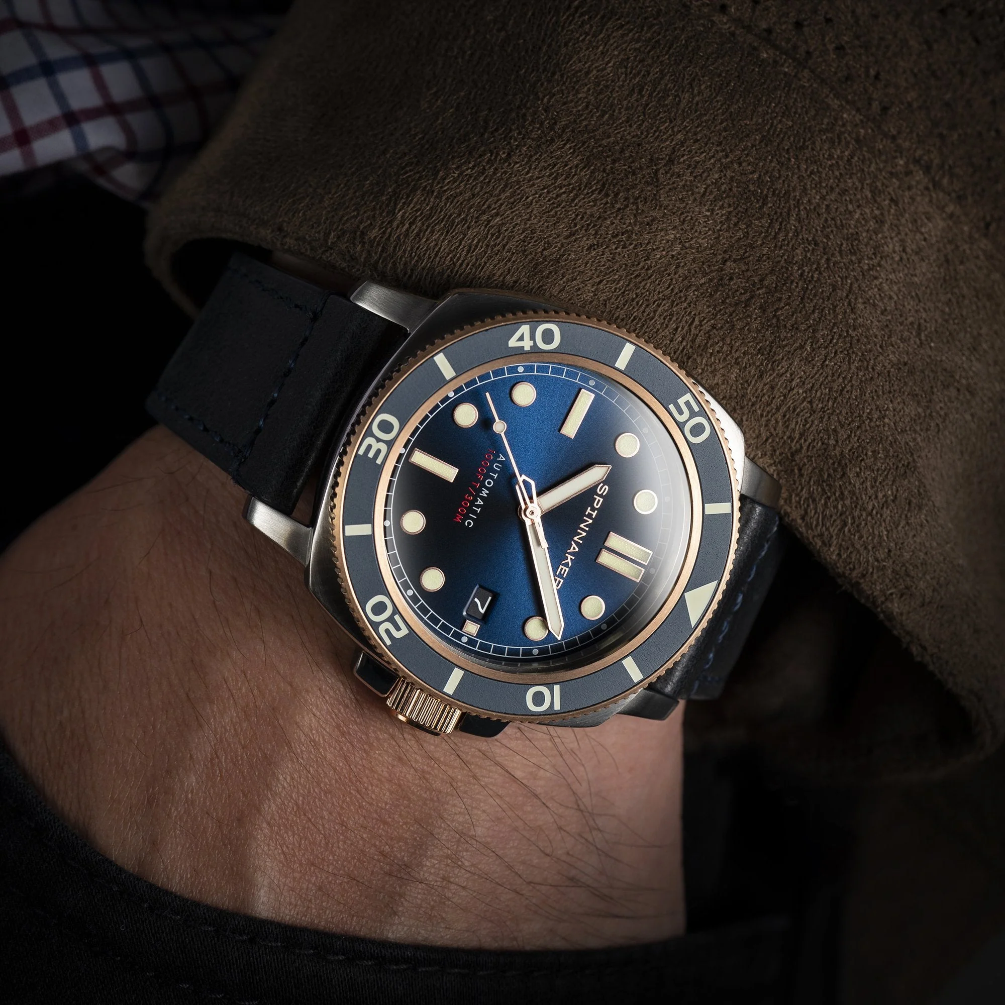 Spinnaker Hull Diver Automatic Blue / Leather | Blue Dial - Image 10