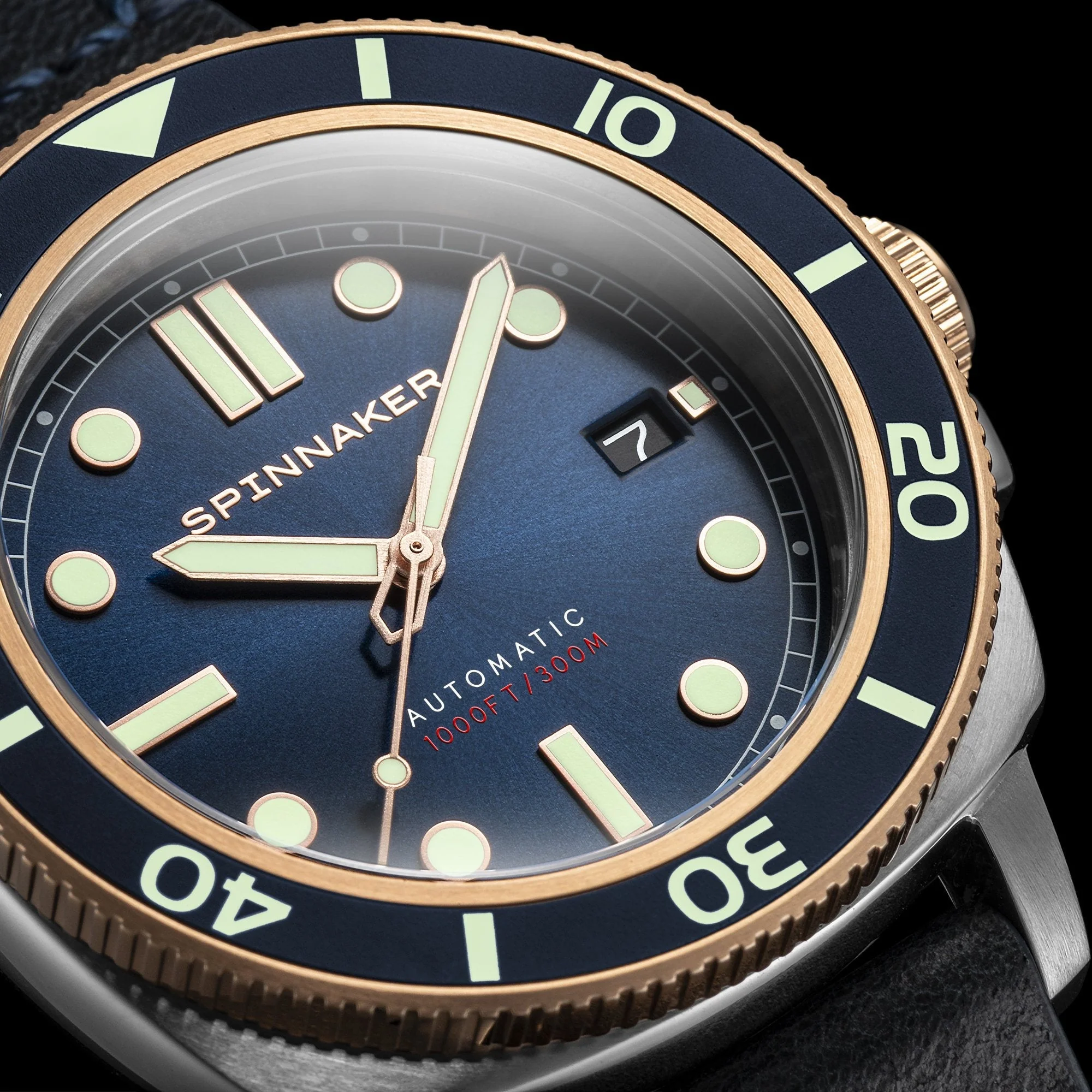 Spinnaker Hull Diver Automatic Blue / Leather | Blue Dial - Image 3