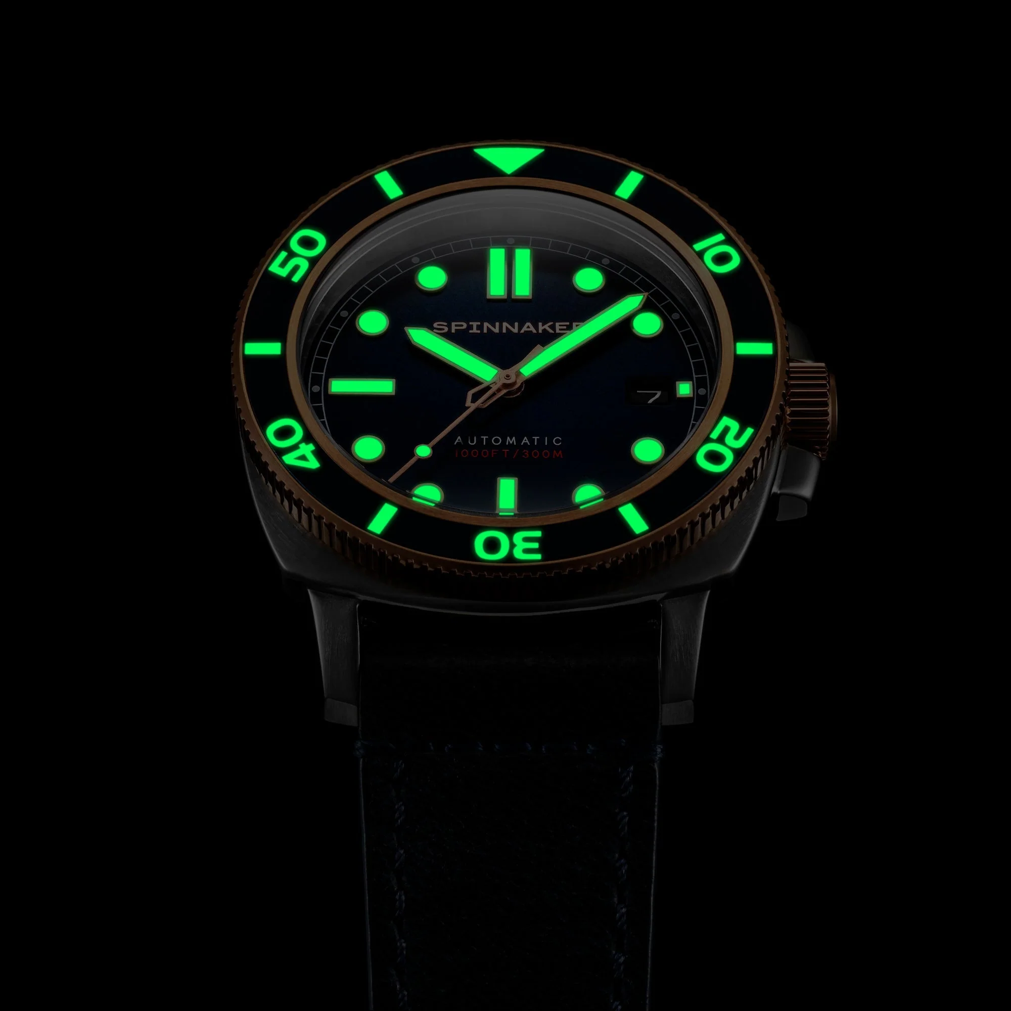 Spinnaker Hull Diver Automatic Blue / Leather | Blue Dial - Image 5