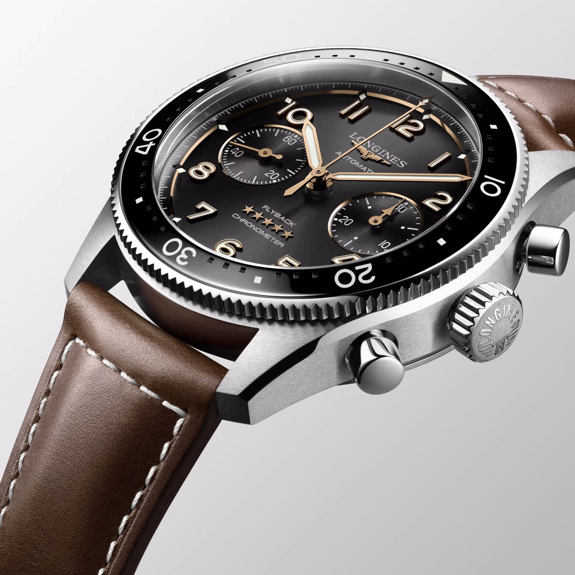 Spirit Flyback Black / Leather | Black Dial - Image 2