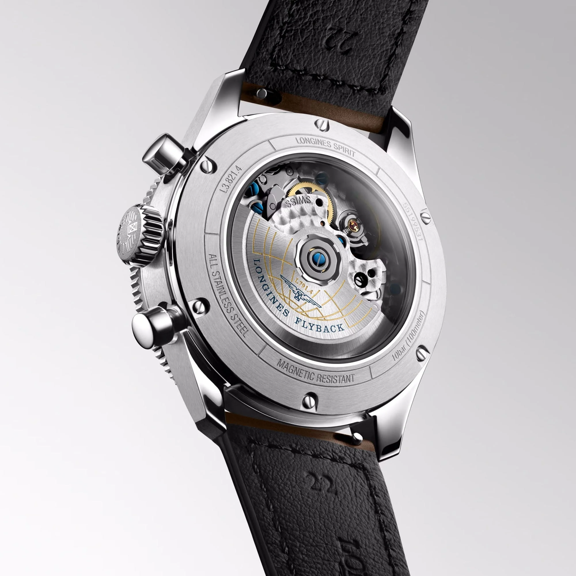 Spirit Flyback Black / Leather | Black Dial - Image 3