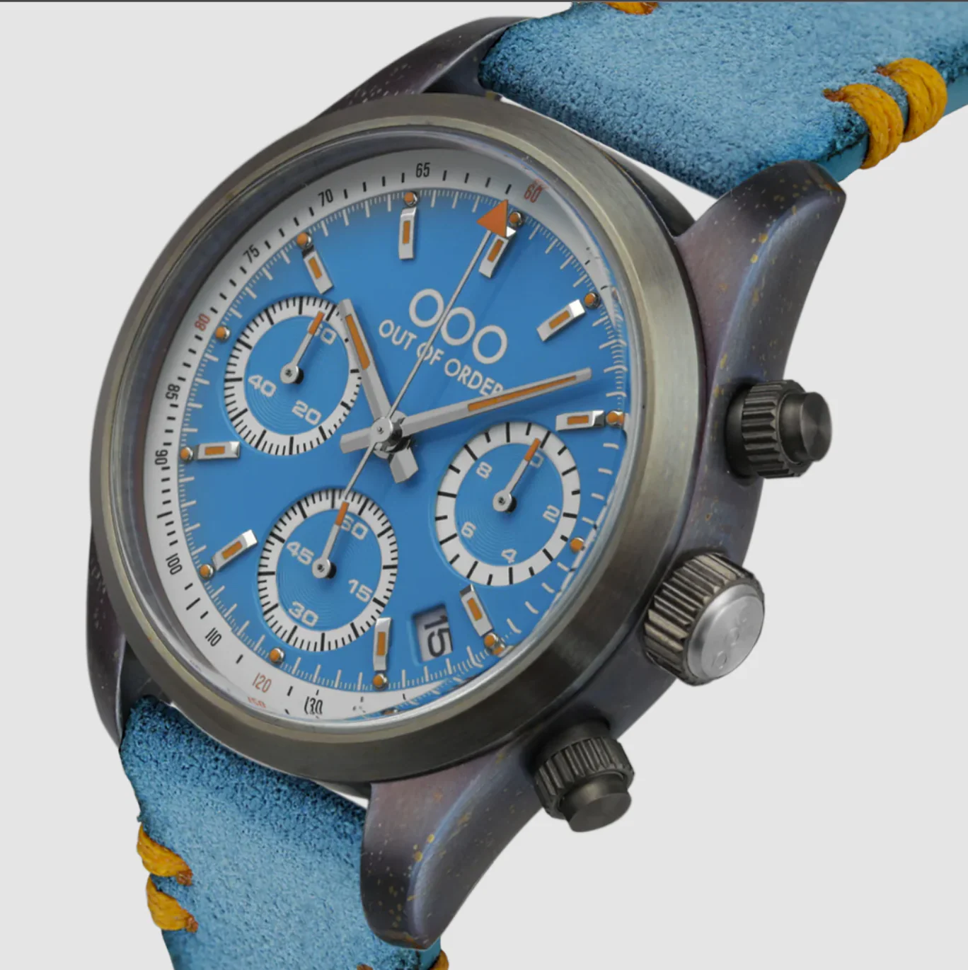 SPORTY CRONOGRAFO Azure / Leather Light Blue Dial - Image 3