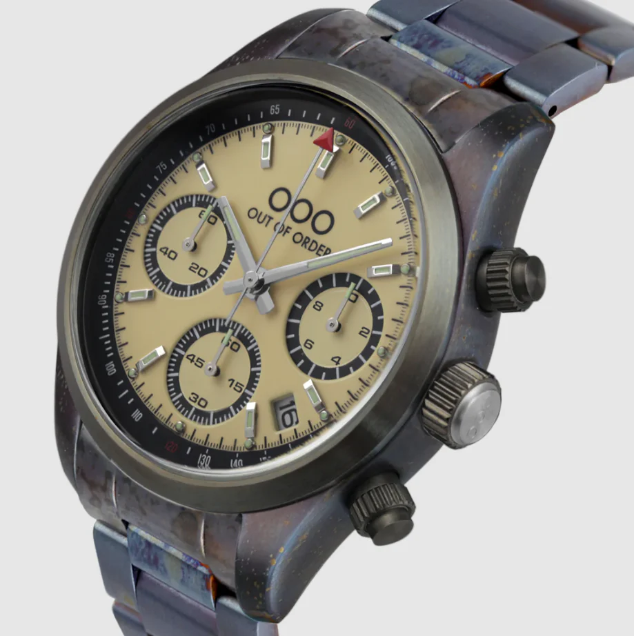 SPORTY CRONOGRAFO Oyster Stainless Steel Band Cream Dial - Image 3