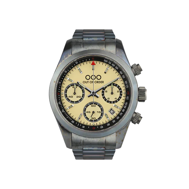 SPORTY CRONOGRAFO Oyster Stainless Steel Band Cream Dial - Image 5