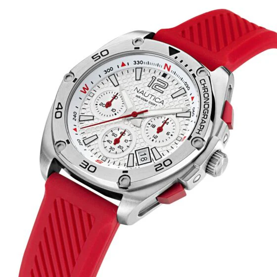 SPORTY Red / Stainless Steel | Silver Dial - Image 3