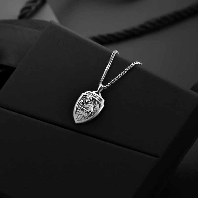 St. Michael Amulet Sterling Silver - Image 2