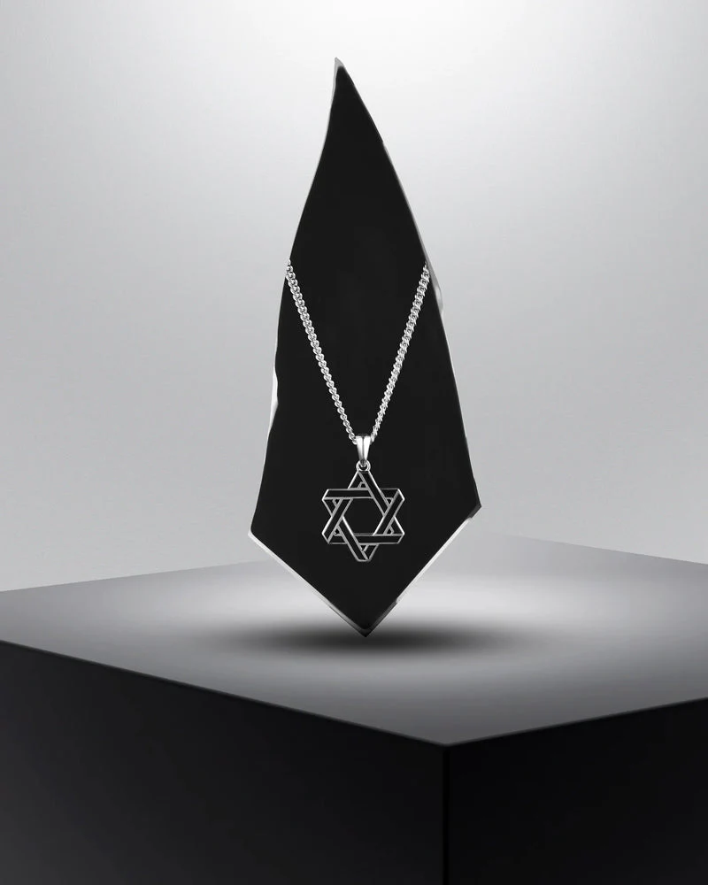 Star Of David Pendant Black Onyx - Image 2