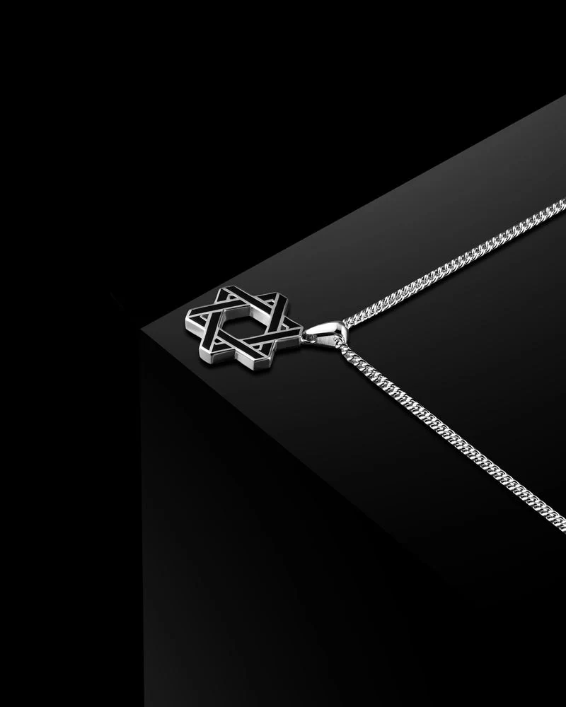 Star Of David Pendant Black Onyx - Image 3