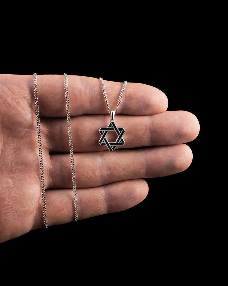 Star Of David Pendant Black Onyx - Image 4