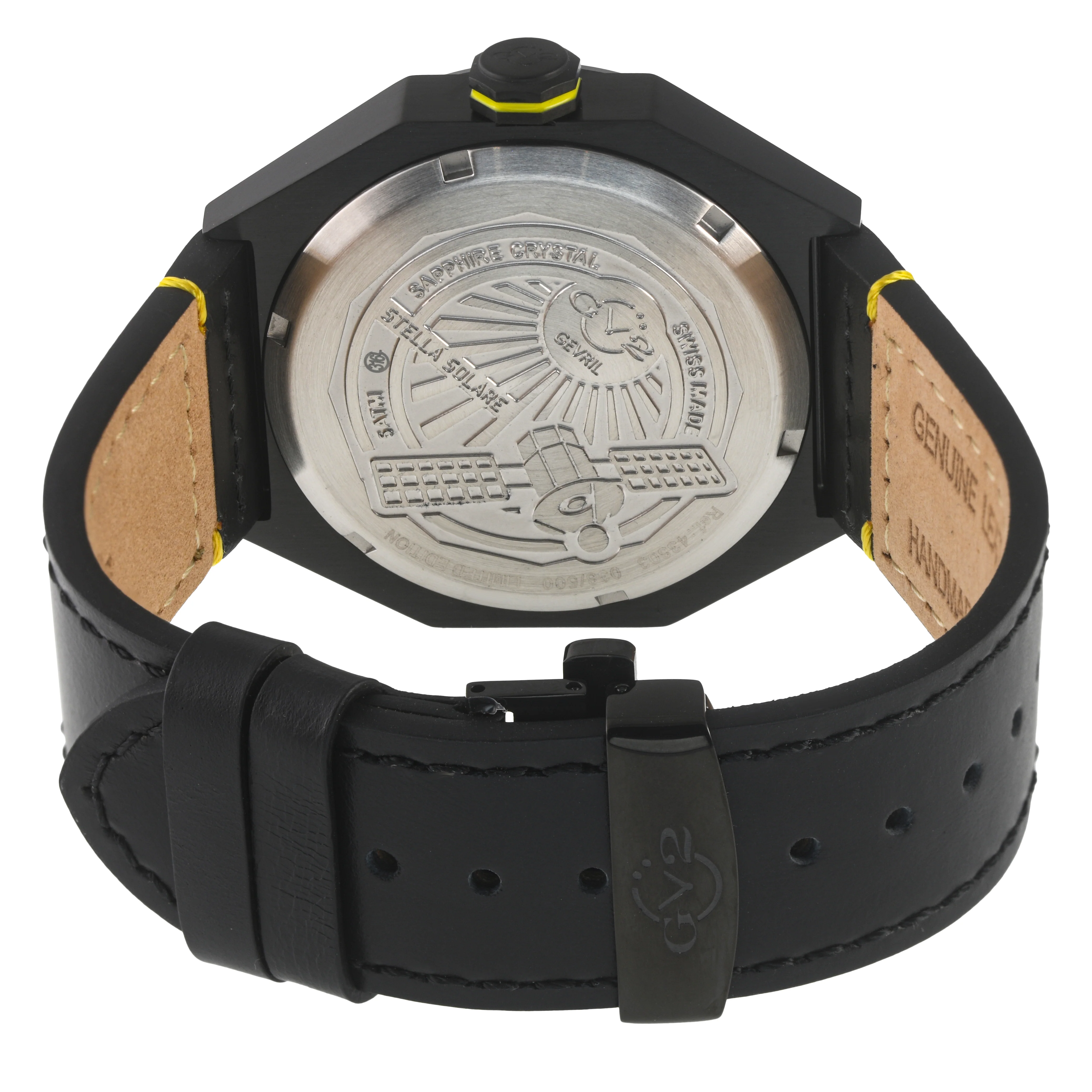 Stella Solare Swiss Ronda 212 Solar Quartz, 5 jewels, ultra-thin, Black/Green subtle depth, dual-tone | Black / Green Dial - Image 2