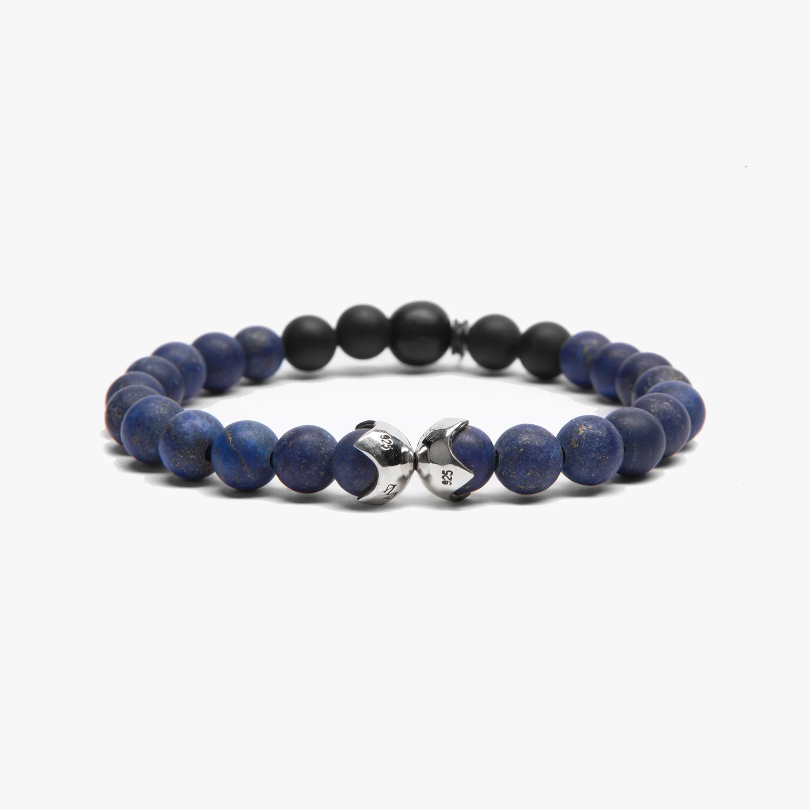 Sterling Bead Shields, Blue Lapis Stone M (7.25" Wrist) |  Dial - Image 2