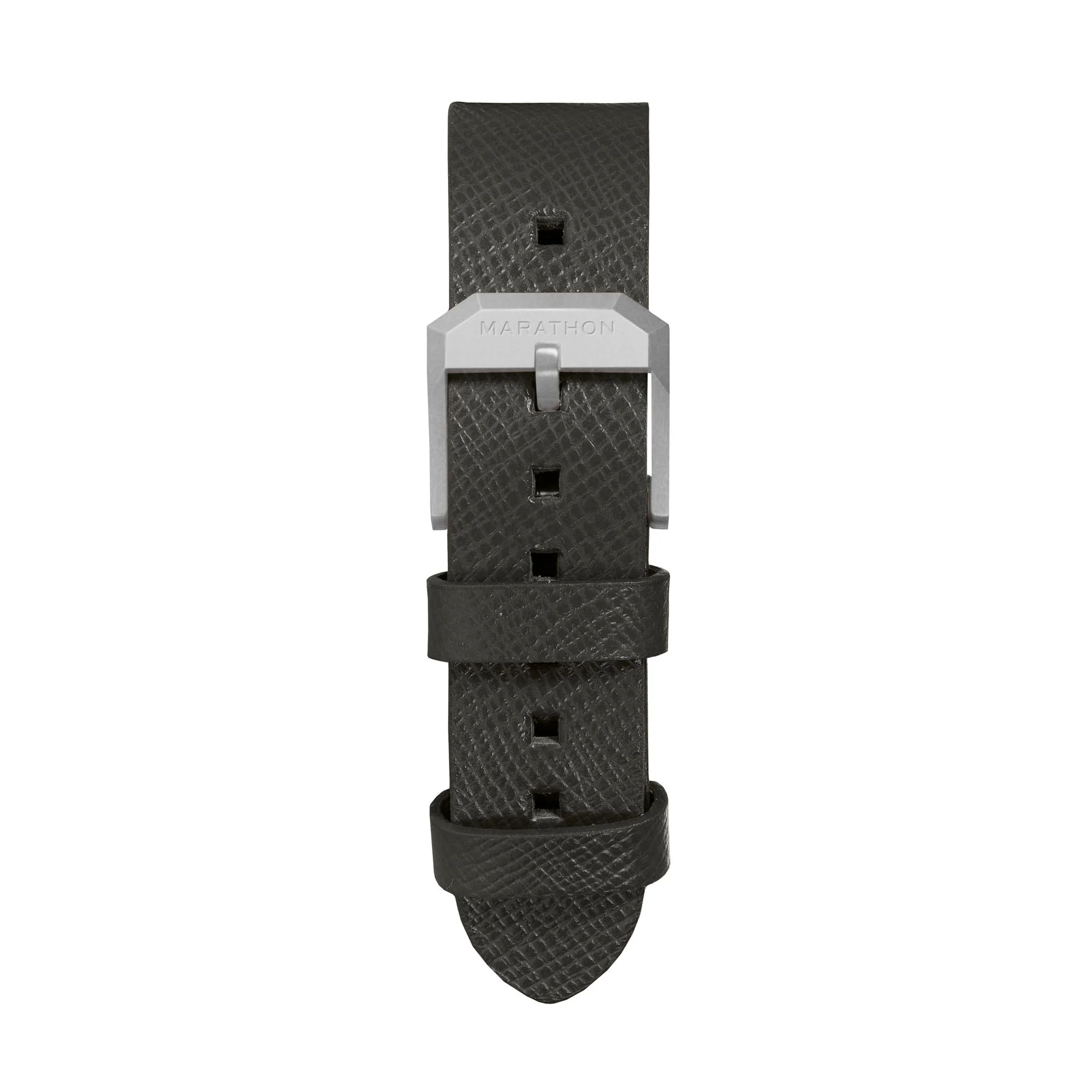 STRAP, 20mm, ITALIAN LEATHER, CROSS HATCH, PARKERIZED BUCKLE, MOSS GREEN, STANDARD ITALIAN LEATHER, CROSS HATCH - Image 2