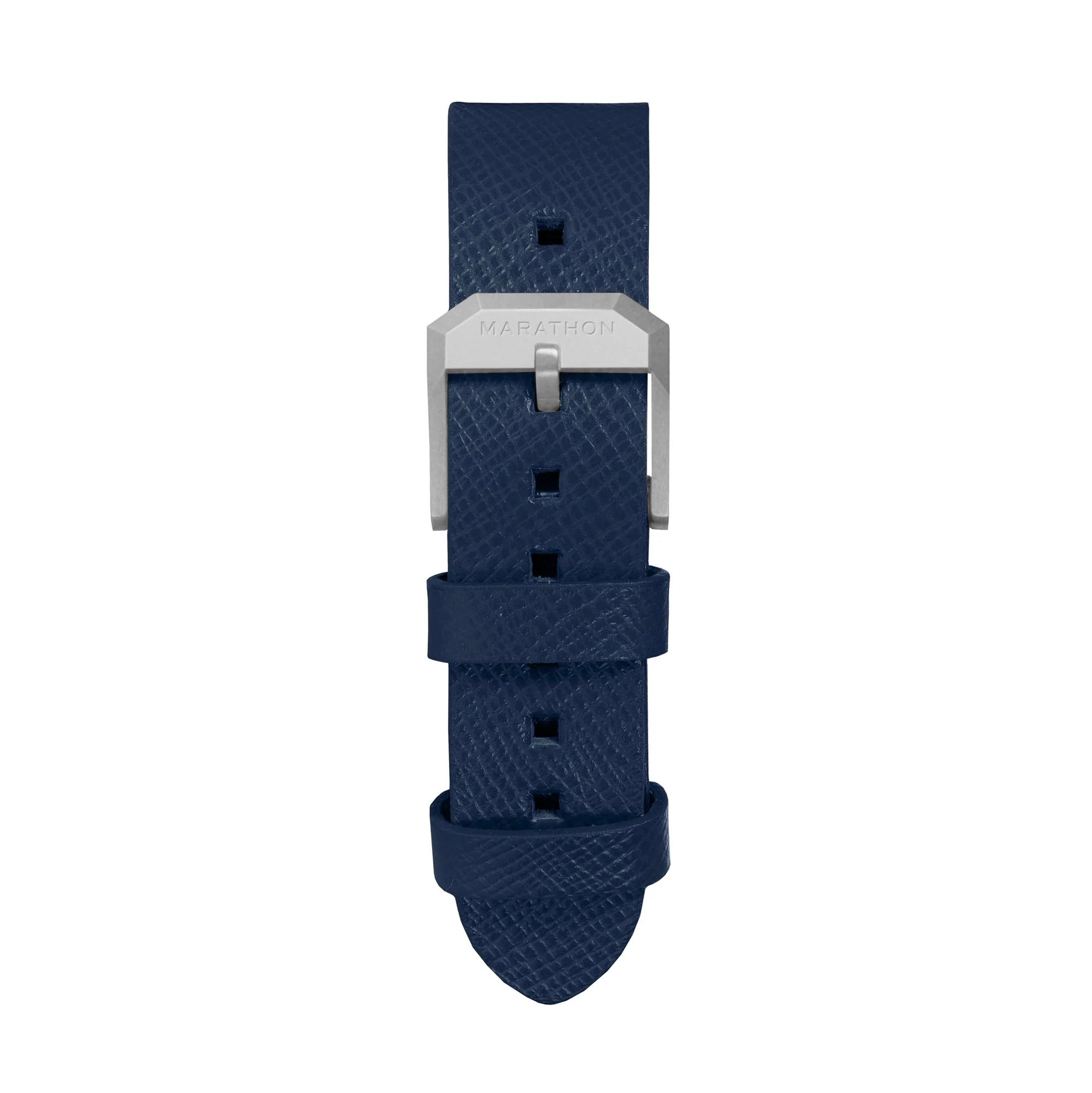 STRAP, 20mm, ITALIAN LEATHER, CROSS HATCH, PARKERIZED BUCKLE, ROYAL BLUE, STANDARD ITALIAN LEATHER, CROSS HATCH | Dial - Image 2