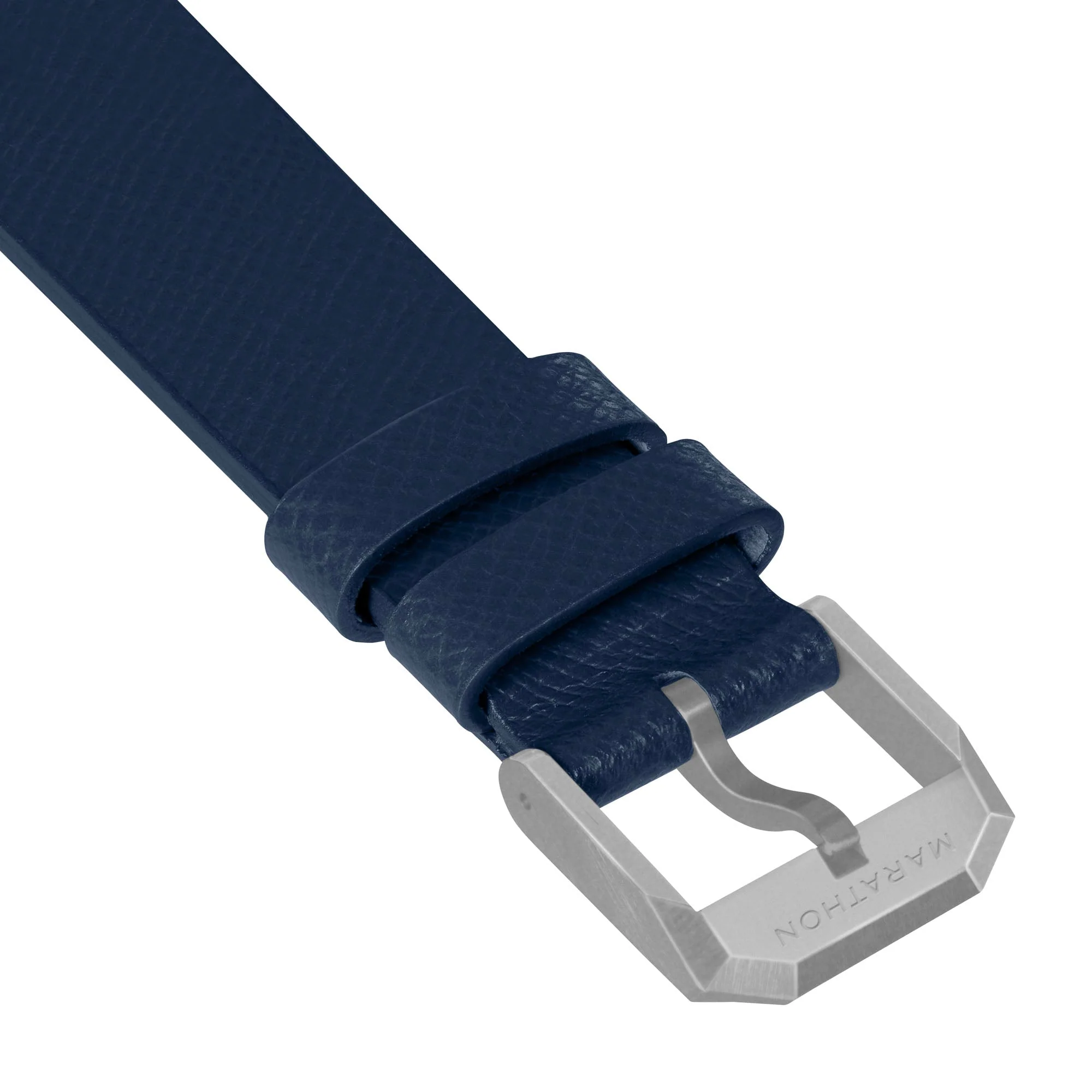 STRAP, 20mm, ITALIAN LEATHER, CROSS HATCH, PARKERIZED BUCKLE, ROYAL BLUE, XL ITALIAN LEATHER, CROSS HATCH | Dial - Image 4