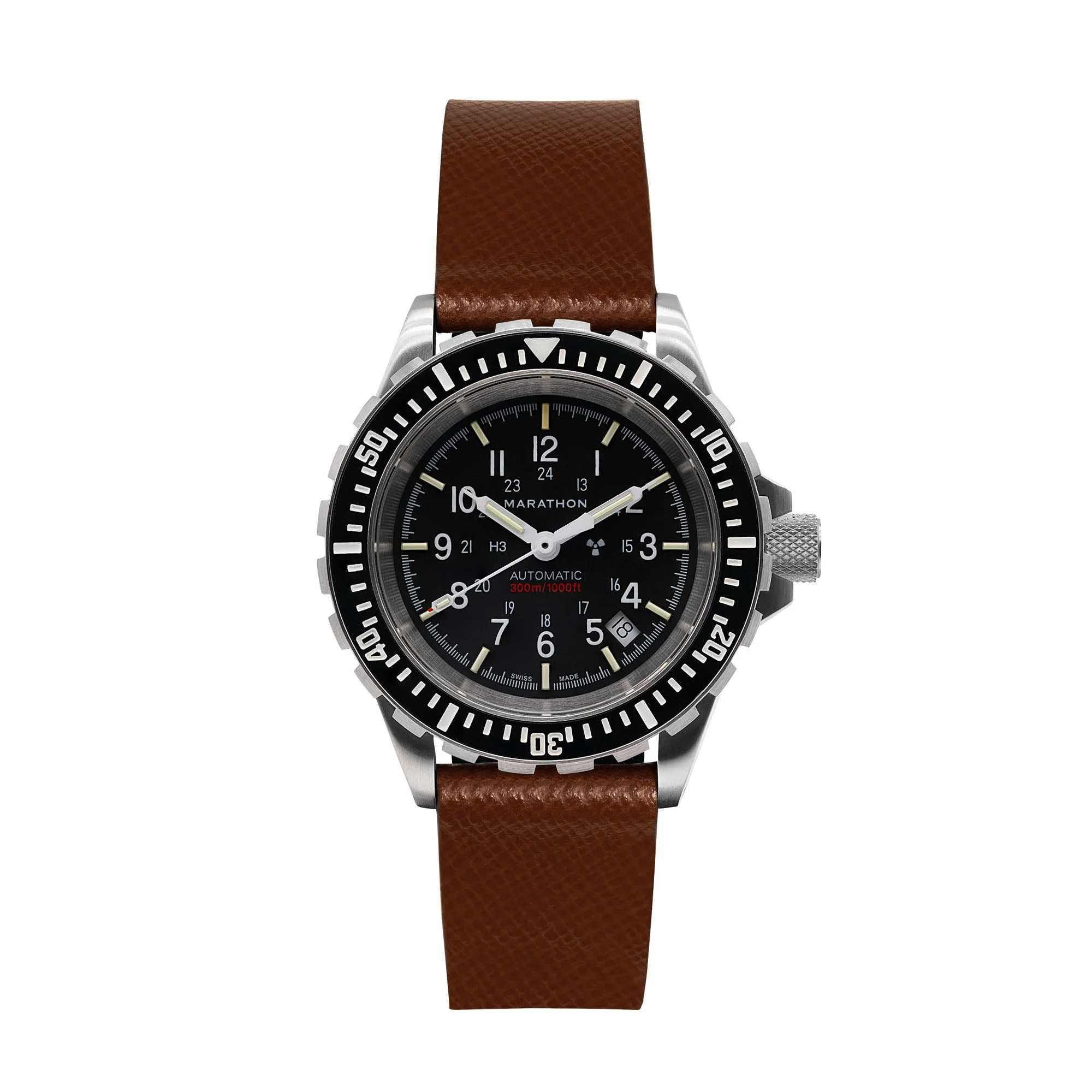 STRAP, 20mm, ITALIAN LEATHER, CROSS HATCH, STEEL BUCKLE, COGNAC, STANDARD ITALIAN LEATHER, CROSS HATCH - Image 3