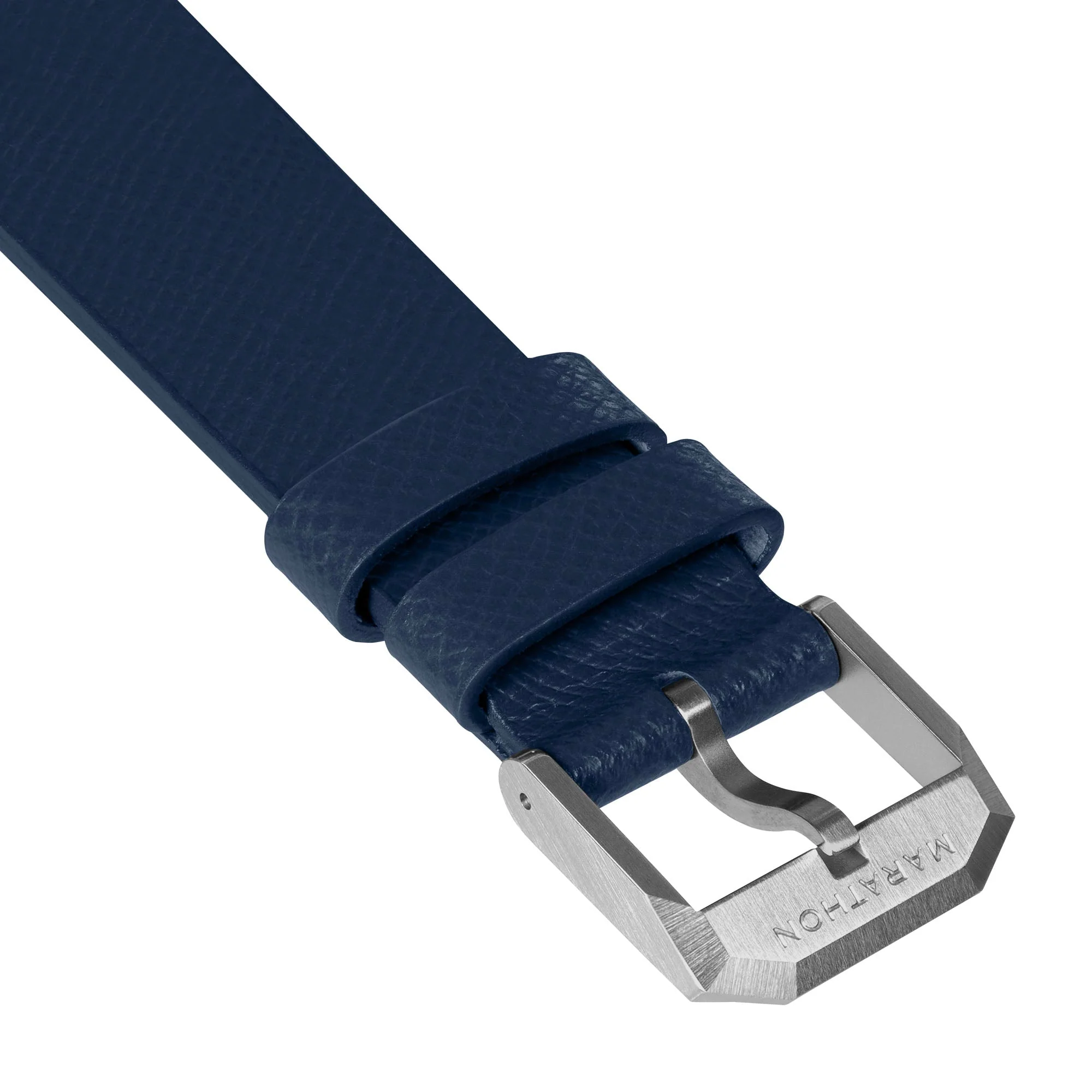 STRAP, 20mm, ITALIAN LEATHER, CROSS HATCH, STEEL BUCKLE, ROYAL BLUE, STANDARD ITALIAN LEATHER, CROSS HATCH | Dial - Image 2