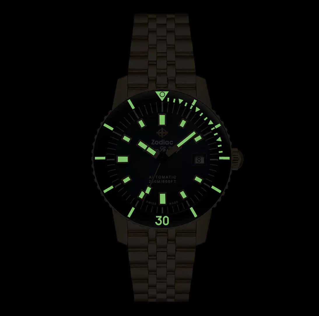 Super Sea Wolf Compression Stainless Steel 18K Gold-Plated Watch - Image 6