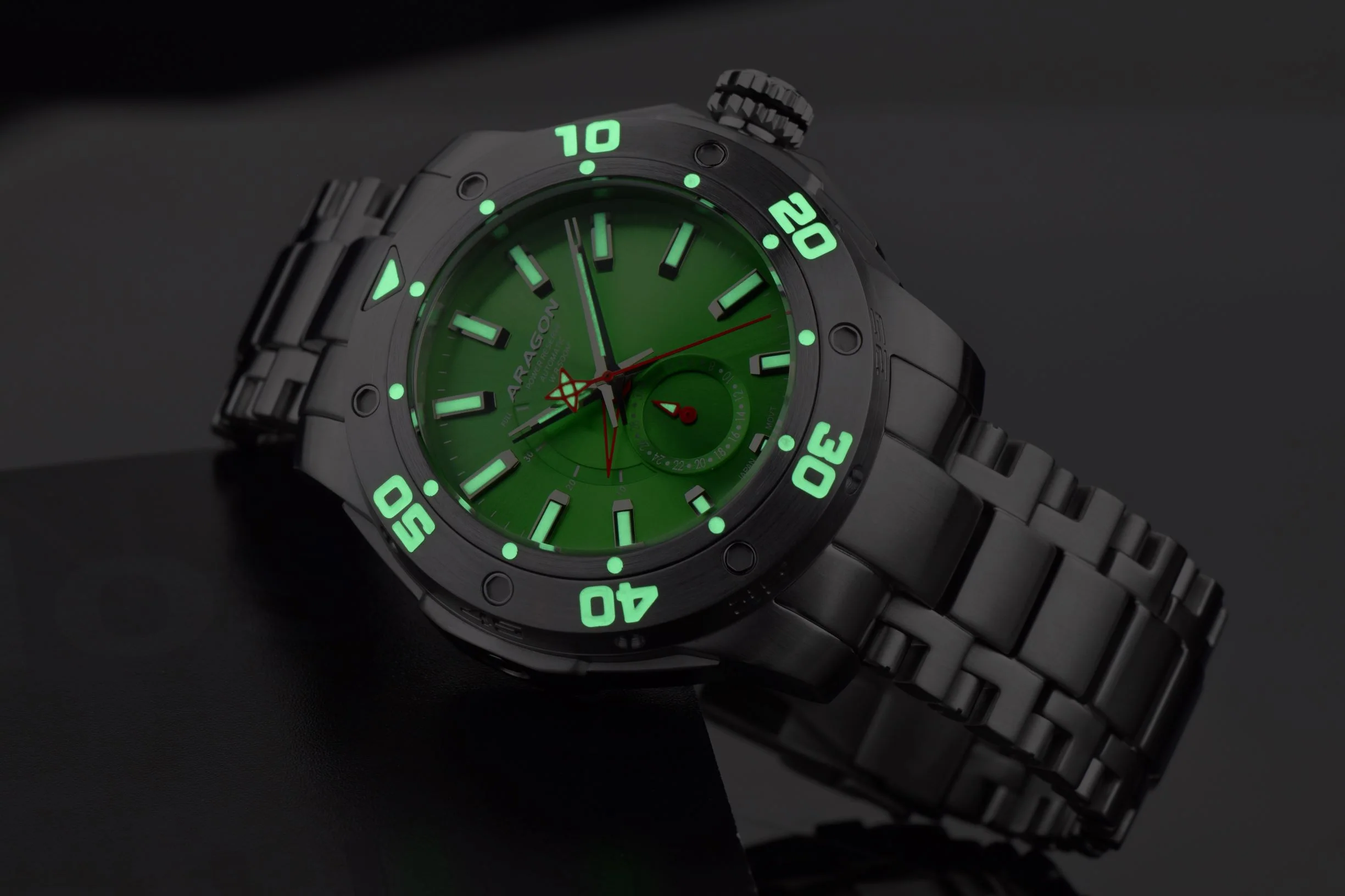Superjet NE57 A343LIM Power Reserve Automatic 50mm Green | Green Dial - Image 4