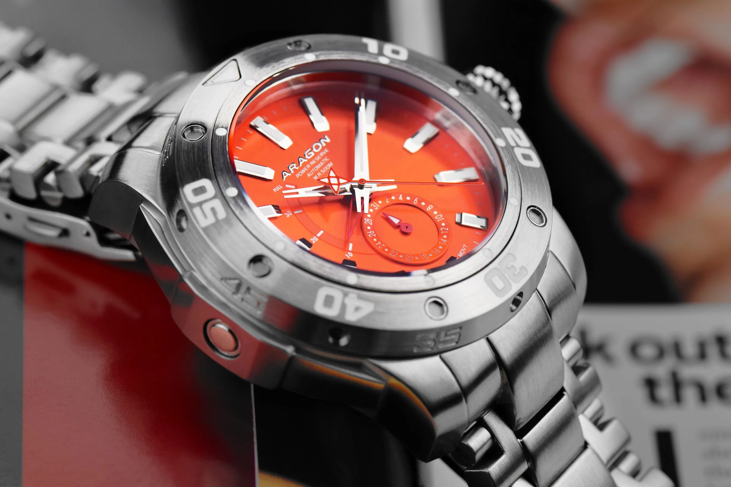 Superjet NE57 A344ORG Power Reserve Automatic 44mm Orange | Orange Dial - Image 6