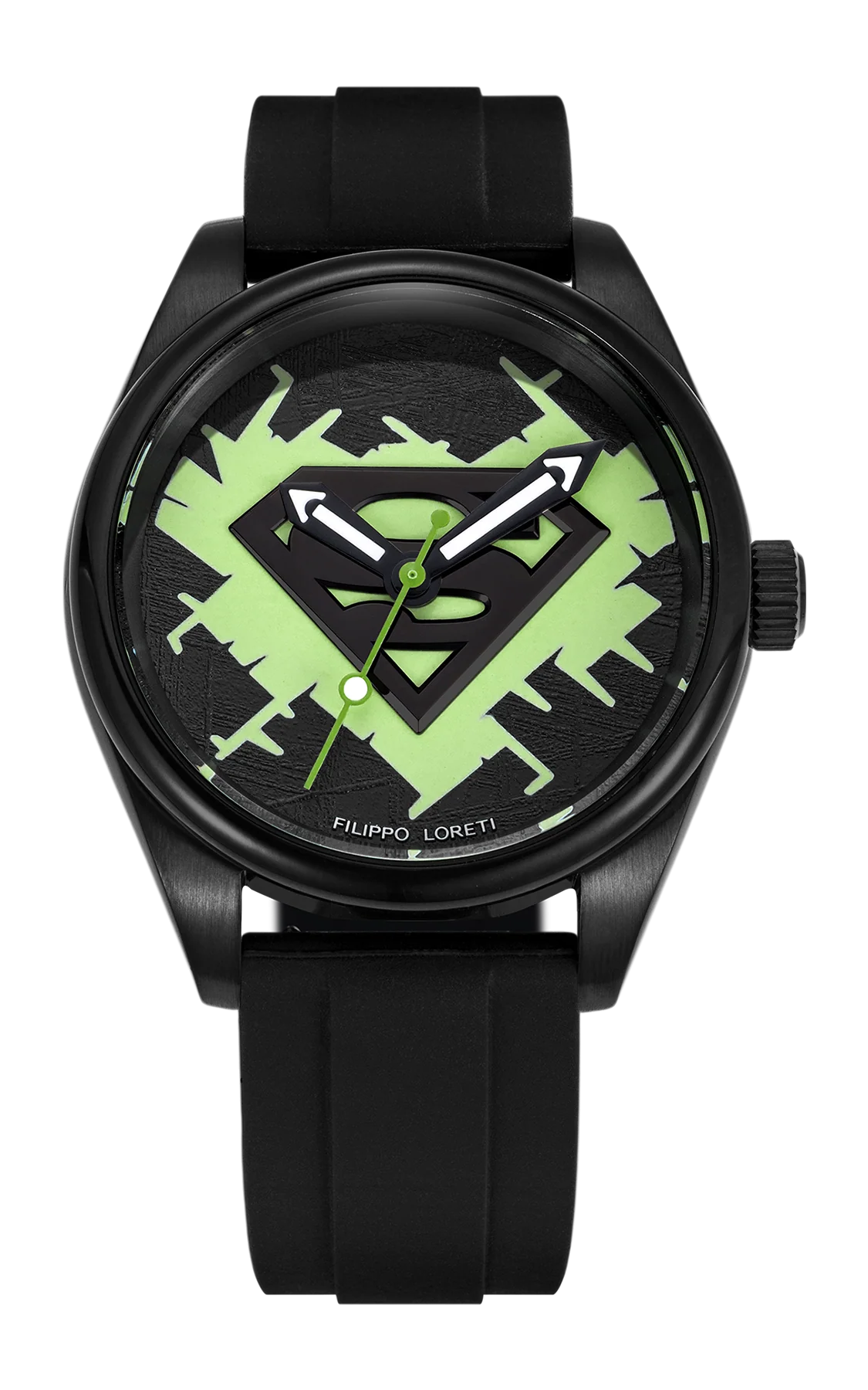 Superman Kryptonite Automatic 42mm Black - {Extended Ship Time} | Dial