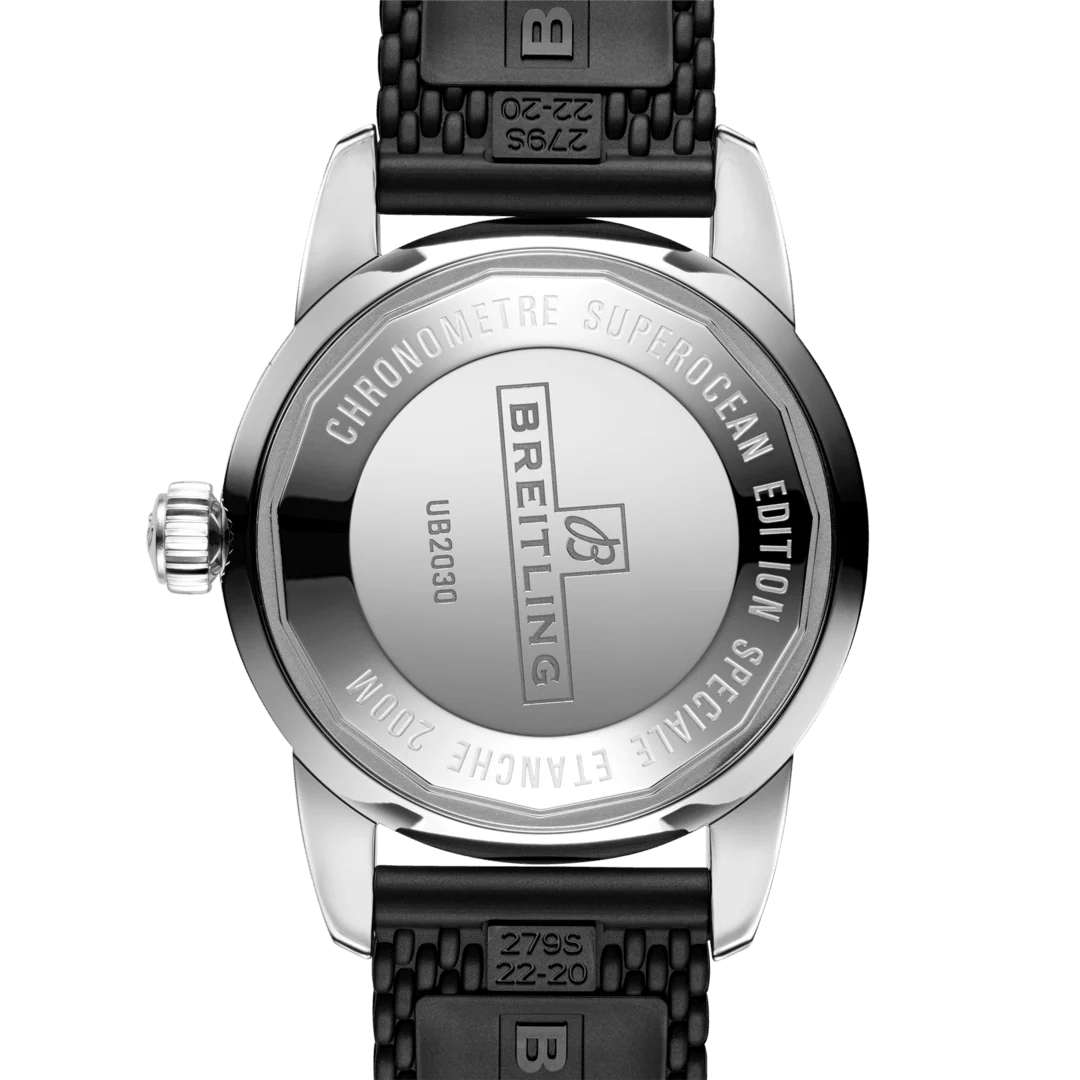 Superocean heritage B20 Automatic 44 Black Rubber Bracelet | Black Dial - Image 3