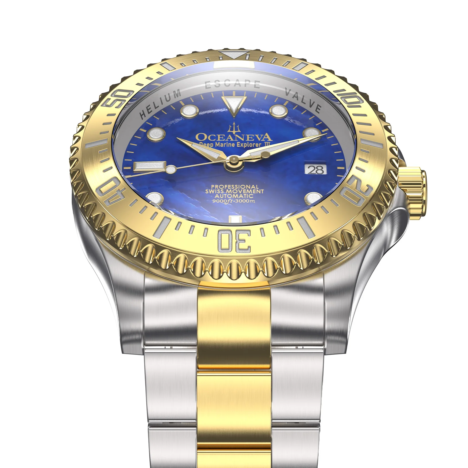 Two-Tone Deep Marine Explorer III – Blue Dial - Image 2