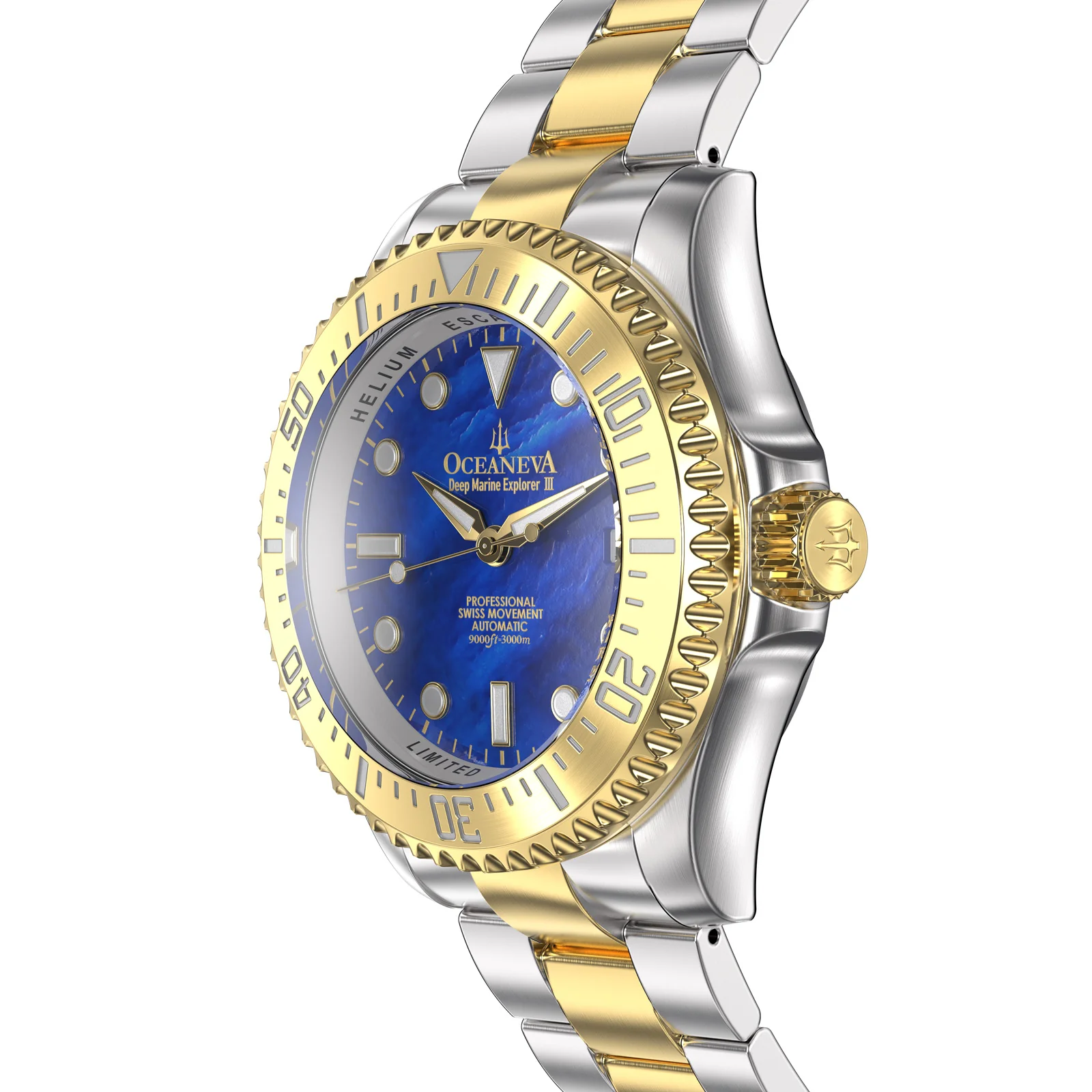 Two-Tone Deep Marine Explorer III – Blue Dial - Image 3