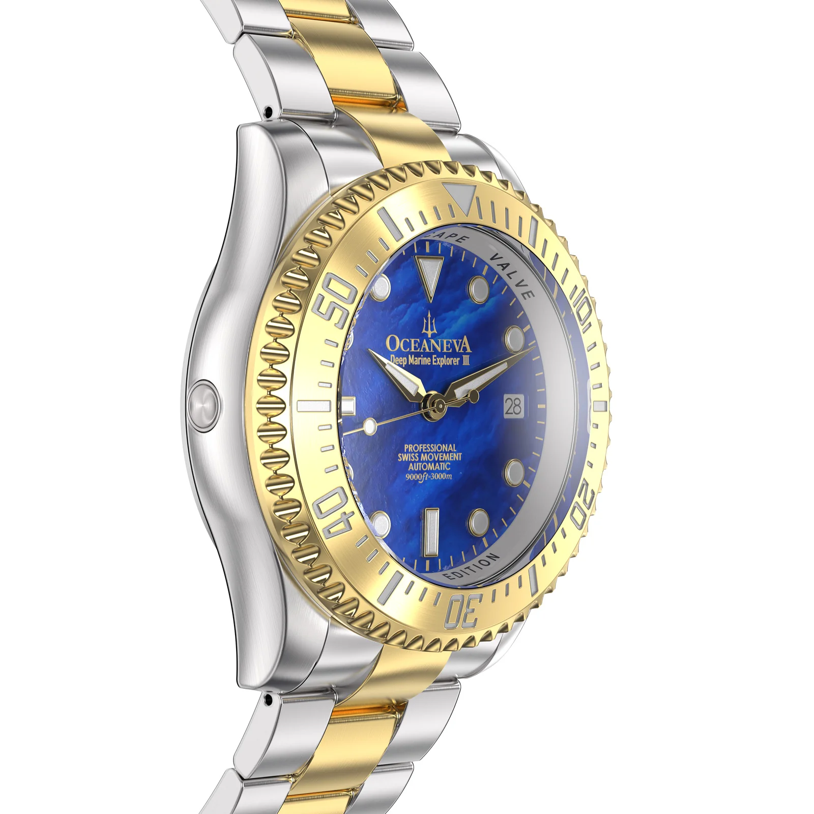 Two-Tone Deep Marine Explorer III – Blue Dial - Image 4