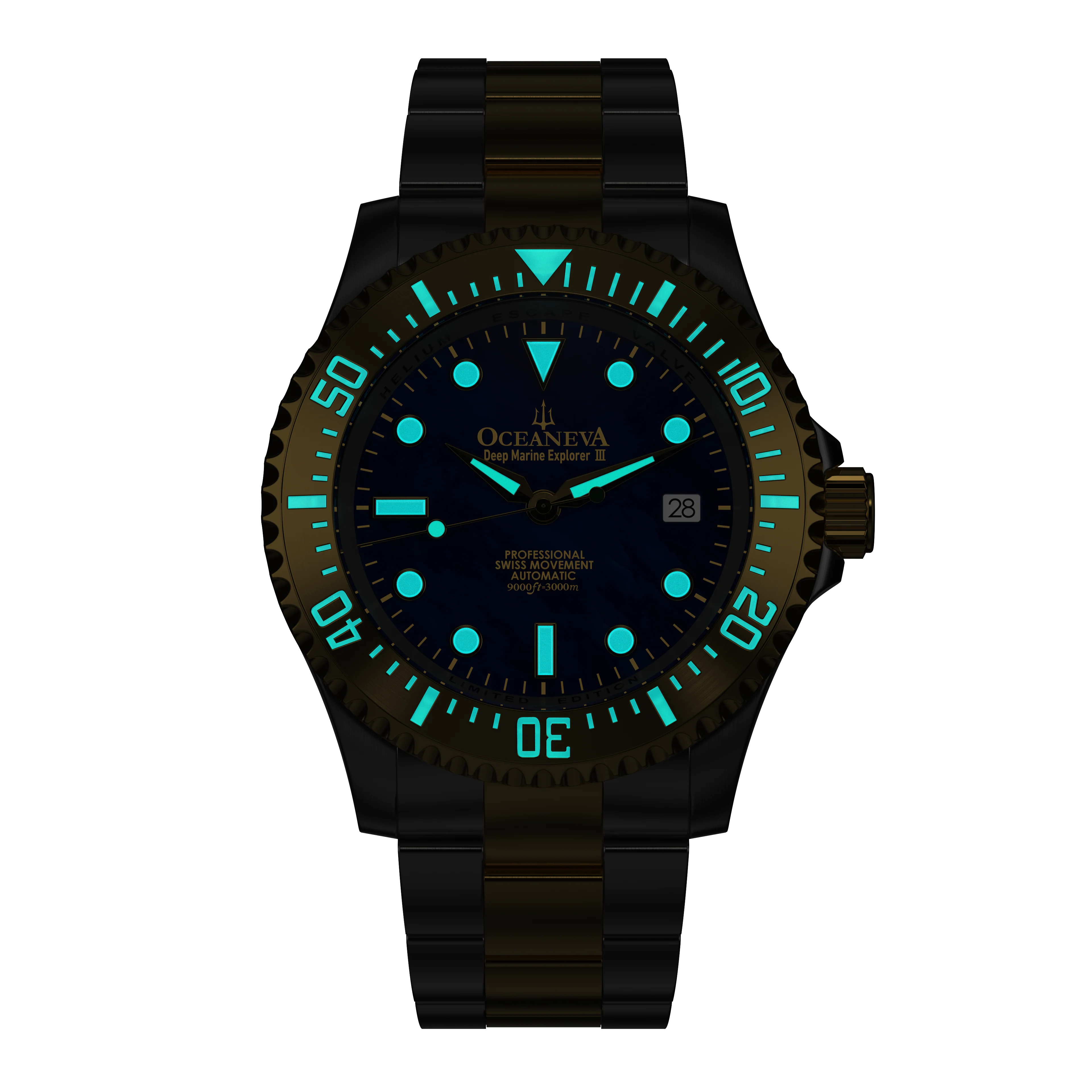 Two-Tone Deep Marine Explorer III – Blue Dial - Image 6