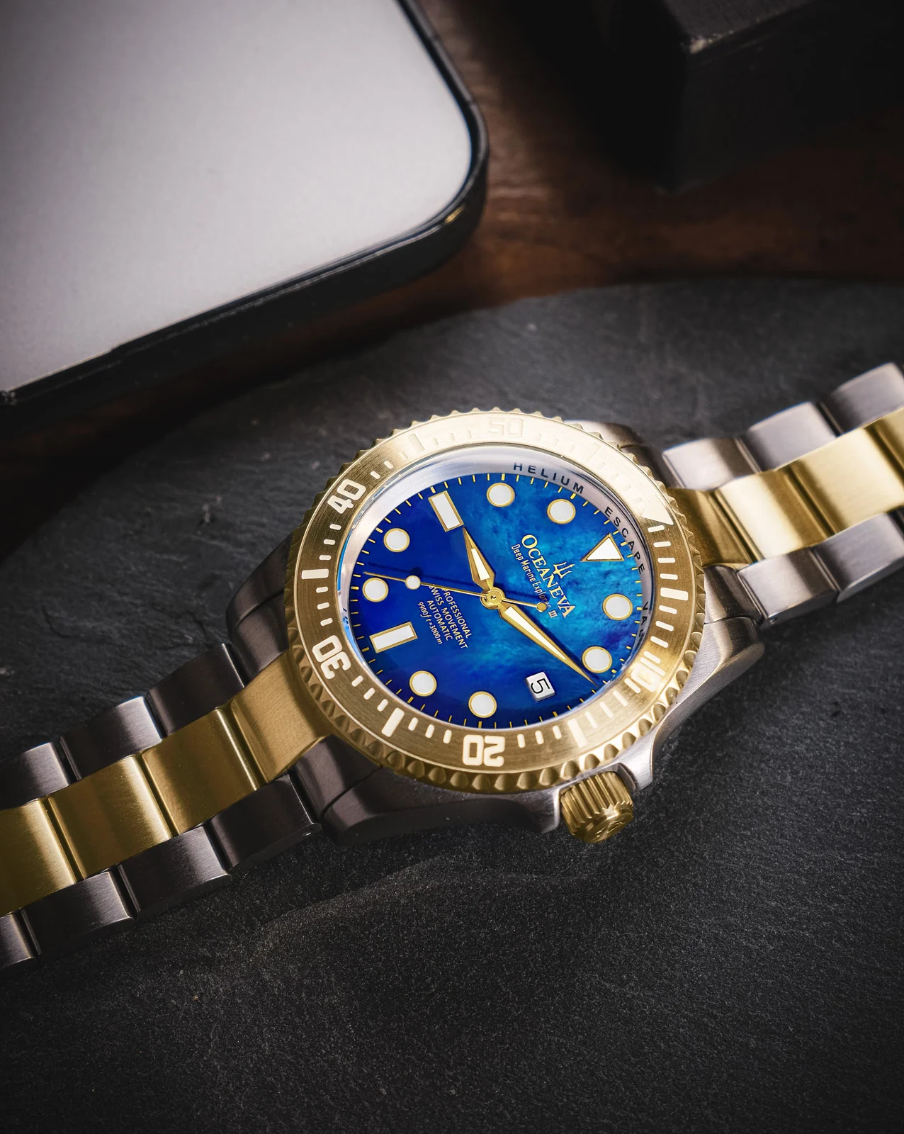 Two-Tone Deep Marine Explorer III – Blue Dial - Image 8