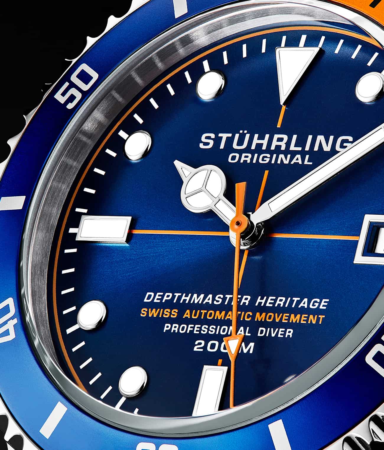 Swiss Automatic Depthmaster Heritage 883H 42mm Diver Blue/Leather | Blue Dial - Image 5