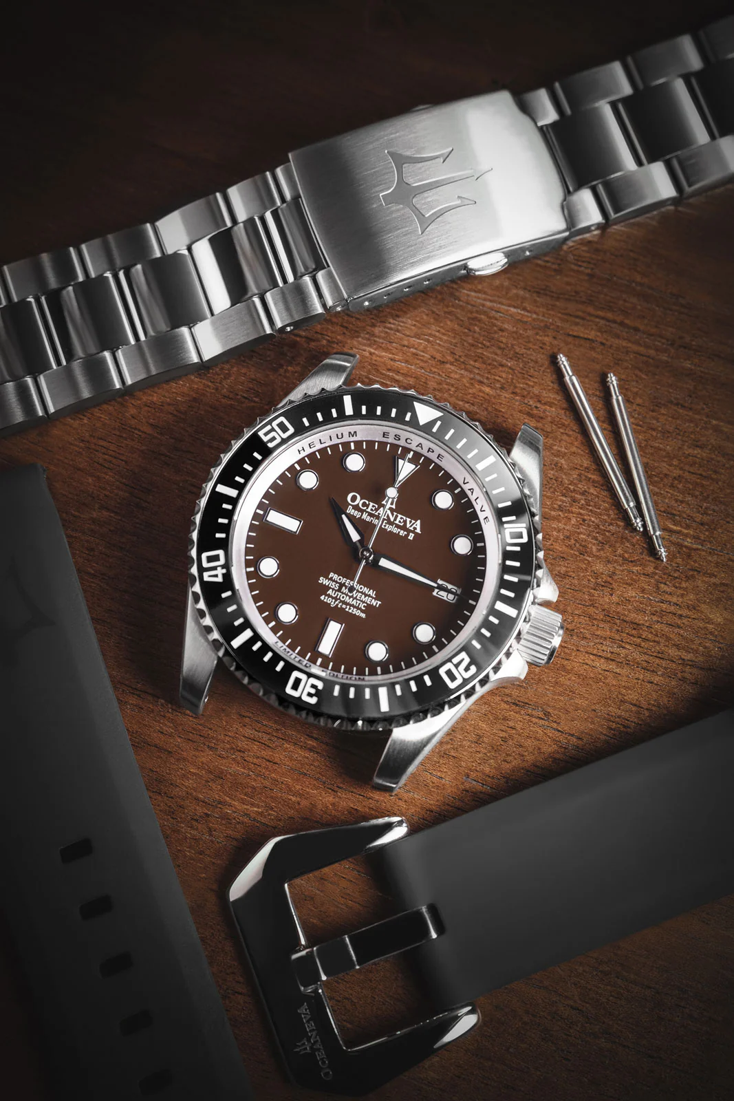 Deep Marine Explorer Swiss Automatic II Silver bezel | Brown Dial - Image 11