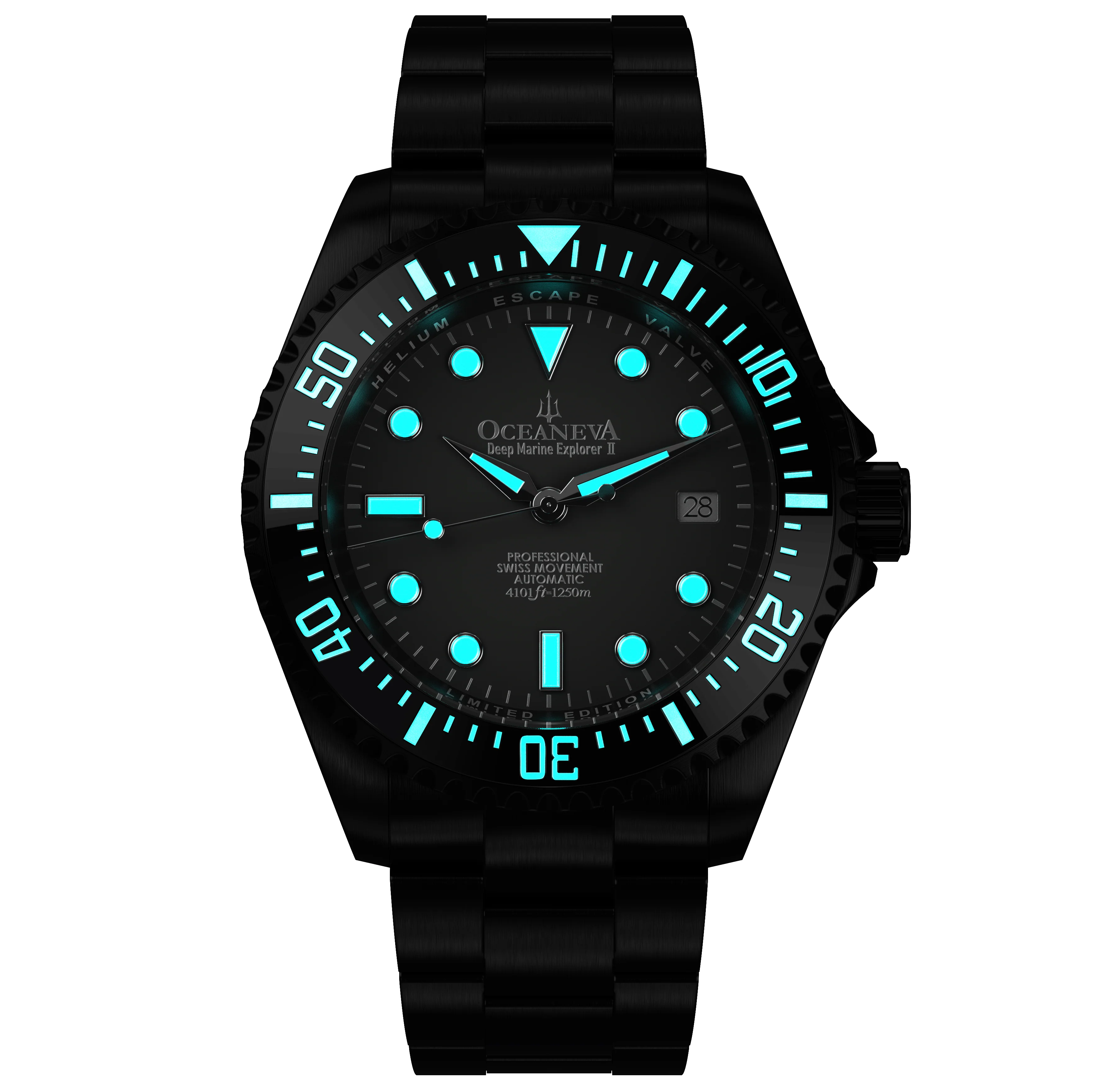 Deep Marine Explorer II Swiss Automatic  Black Bezel – Gunmetal Dial - Image 3